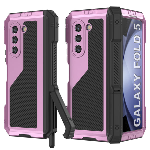 Galaxy Z Fold5 Metal Case, Heavy Duty Military Grade Armor Cover
