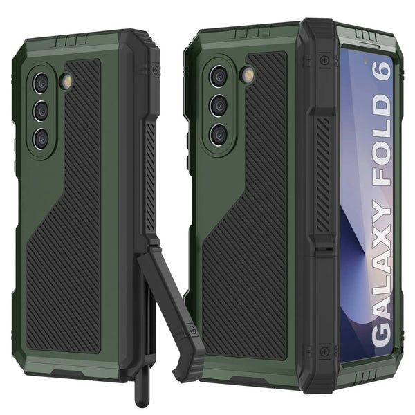 Galaxy Z Fold6 Metal Case, Heavy Duty Military Grade Armor Cover