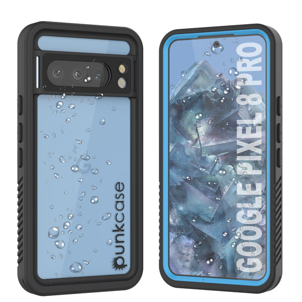 AICase Google Pixel 8 Pro Case Clear Full Body Rugged con [Protezione dello schermo in vetro temperato] Bumper Slim Soft Silicone Heavy Duty Protection Cover per Google Pixel 8 Pro