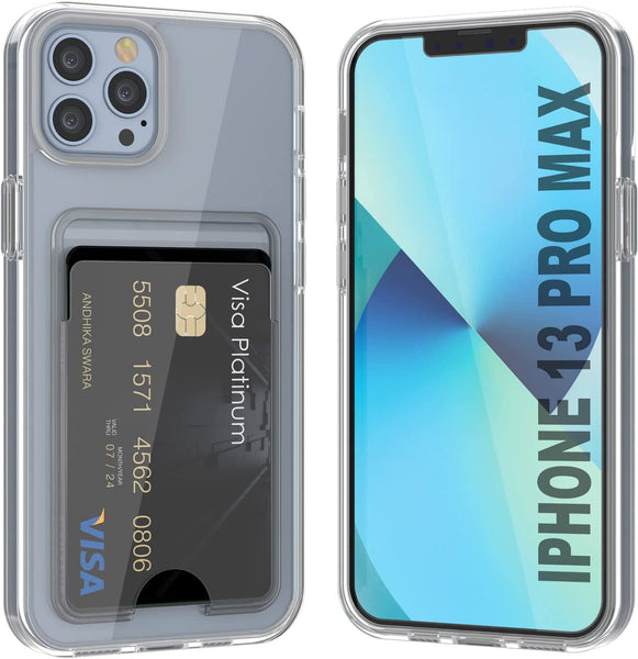iPhone 13 Pro Max Card Holder Case [Crystal CardSlot Series] [Slim