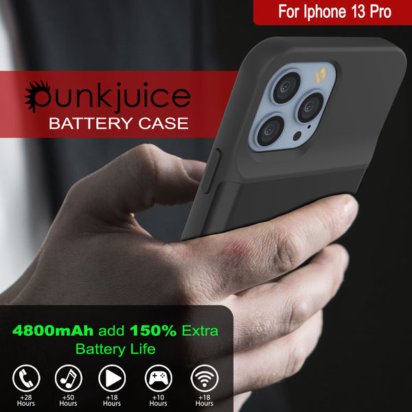 iPhone 13 Pro Battery Case, PunkJuice 4800mAH Fast Charging Power