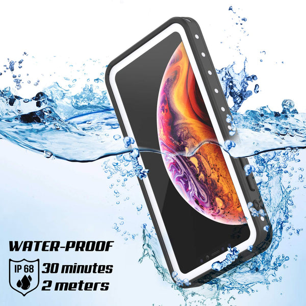 iPhone XS Max Waterproof IP68 Case, Punkcase [White] [StudStar