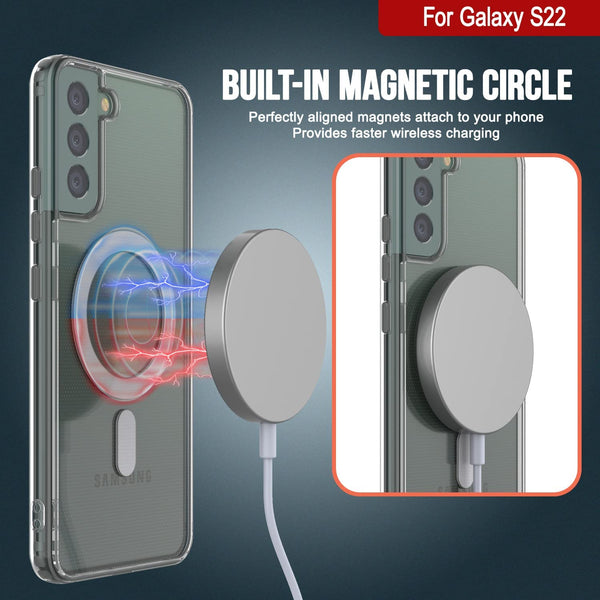 Punkcase Galaxy S22 Magnetic Wireless Charging Case [ClearMag Series]   punkcase