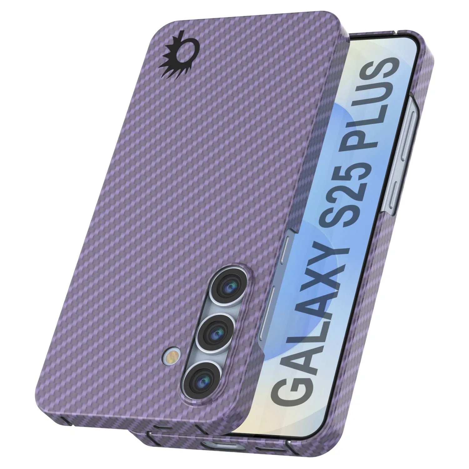 Punkcase Galaxy S25 Plus Carbon Fiber Case [AramidShield Series] Ultra Slim & Light Kevlar [Lilac]