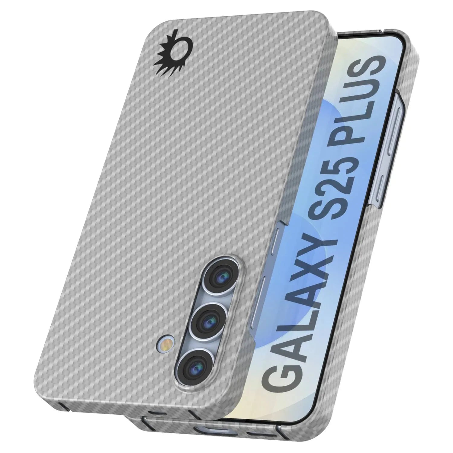 Punkcase Galaxy S25 Plus Carbon Fiber Case [AramidShield Series] Ultra Slim & Light Kevlar [White]