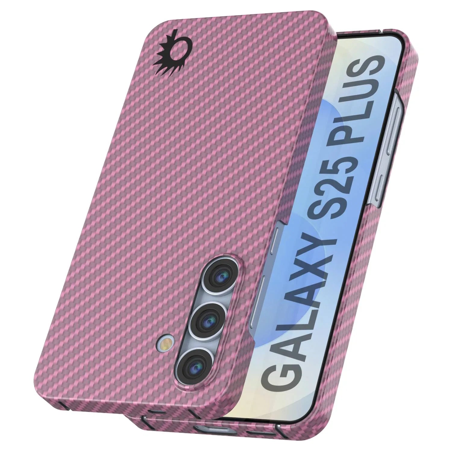 Punkcase Galaxy S25 Plus Carbon Fiber Case [AramidShield Series] Ultra Slim & Light Kevlar [Pink]