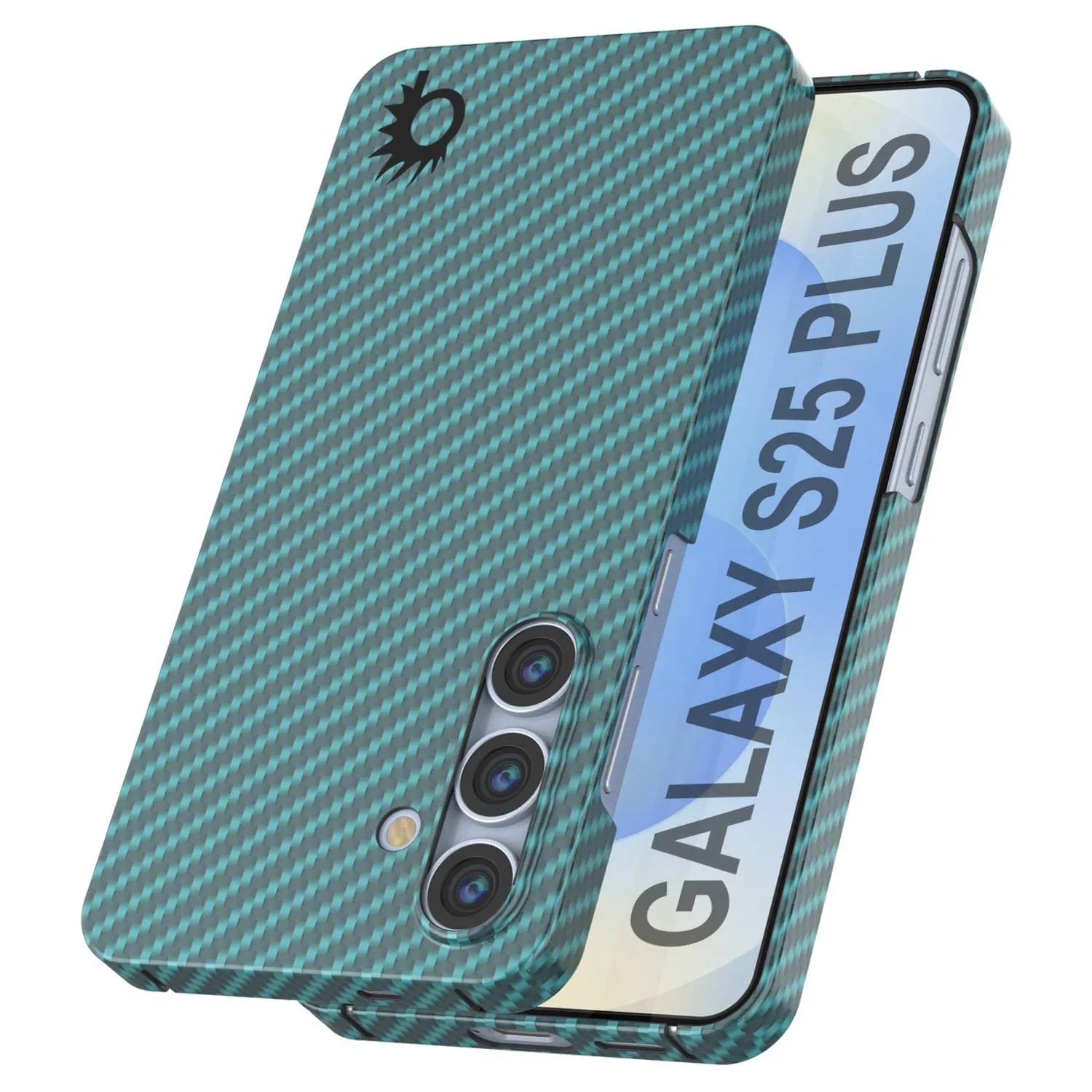 Punkcase Galaxy S25 Plus Carbon Fiber Case [AramidShield Series] Ultra Slim & Light Kevlar [Teal]