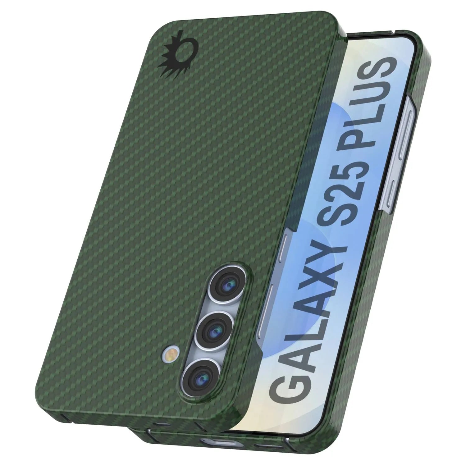 Punkcase Galaxy S25 Plus Carbon Fiber Case [AramidShield Series] Ultra Slim & Light Kevlar [Green]