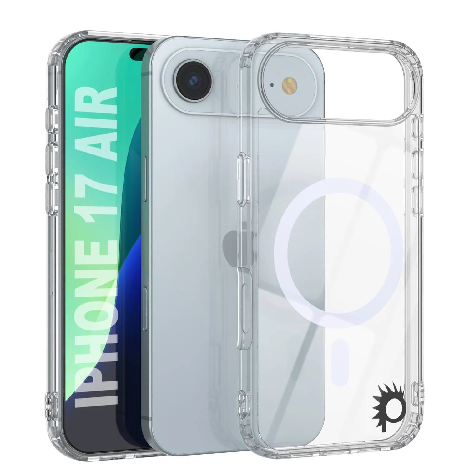 Punkcase iPhone 17 Air Magnetic Wireless Charging Case [ClearMag Series][Clear]