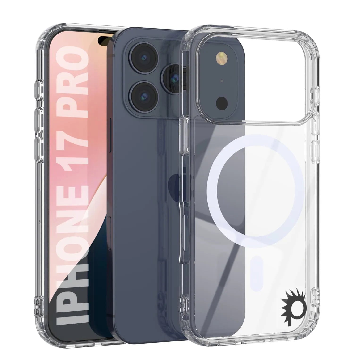Punkcase iPhone 17 Pro Magnetic Wireless Charging Case [ClearMag Series][Clear]