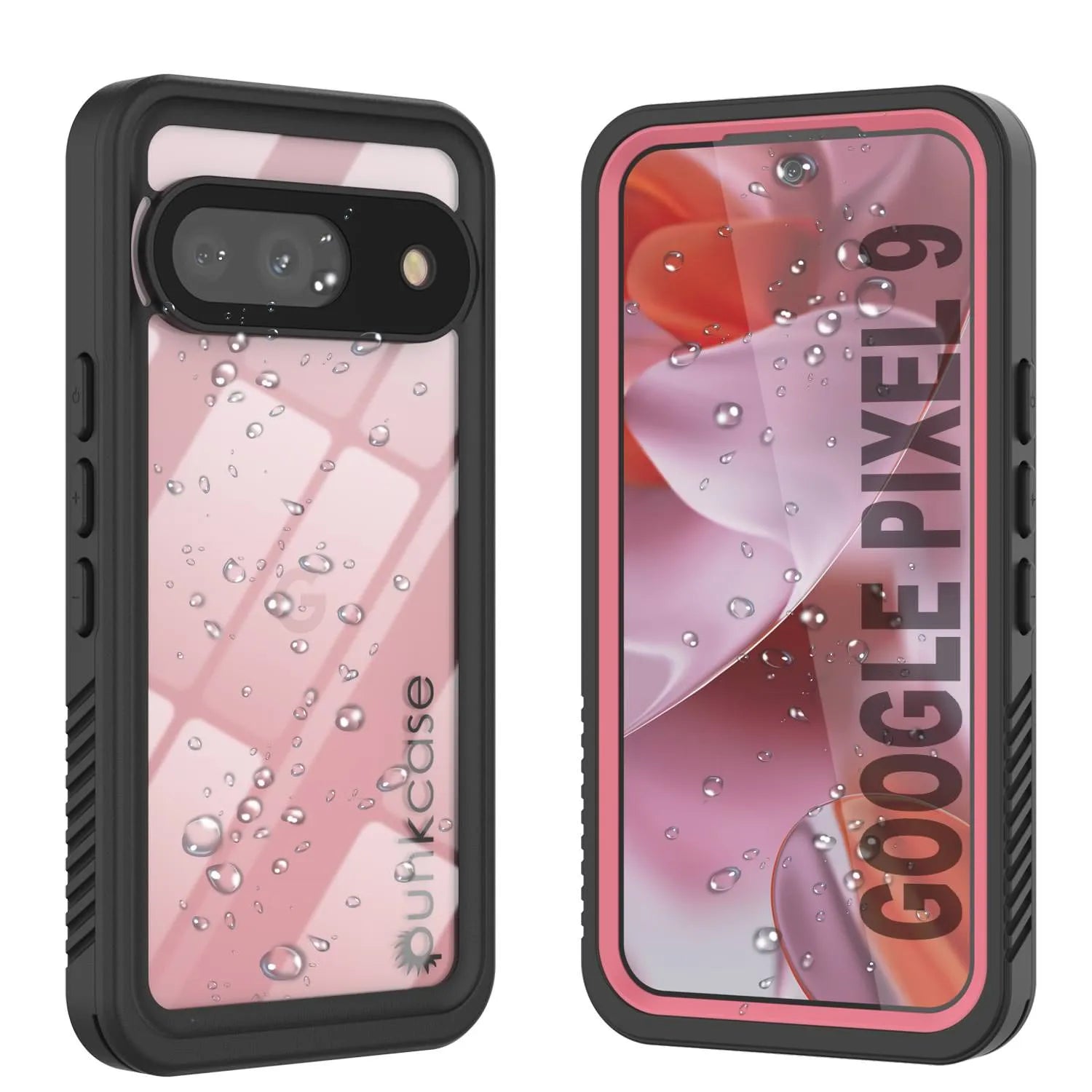 Google Pixel 9  Waterproof Case, Punkcase [Extreme Series] Armor Cover W/ Built In Screen Protector [Pink]