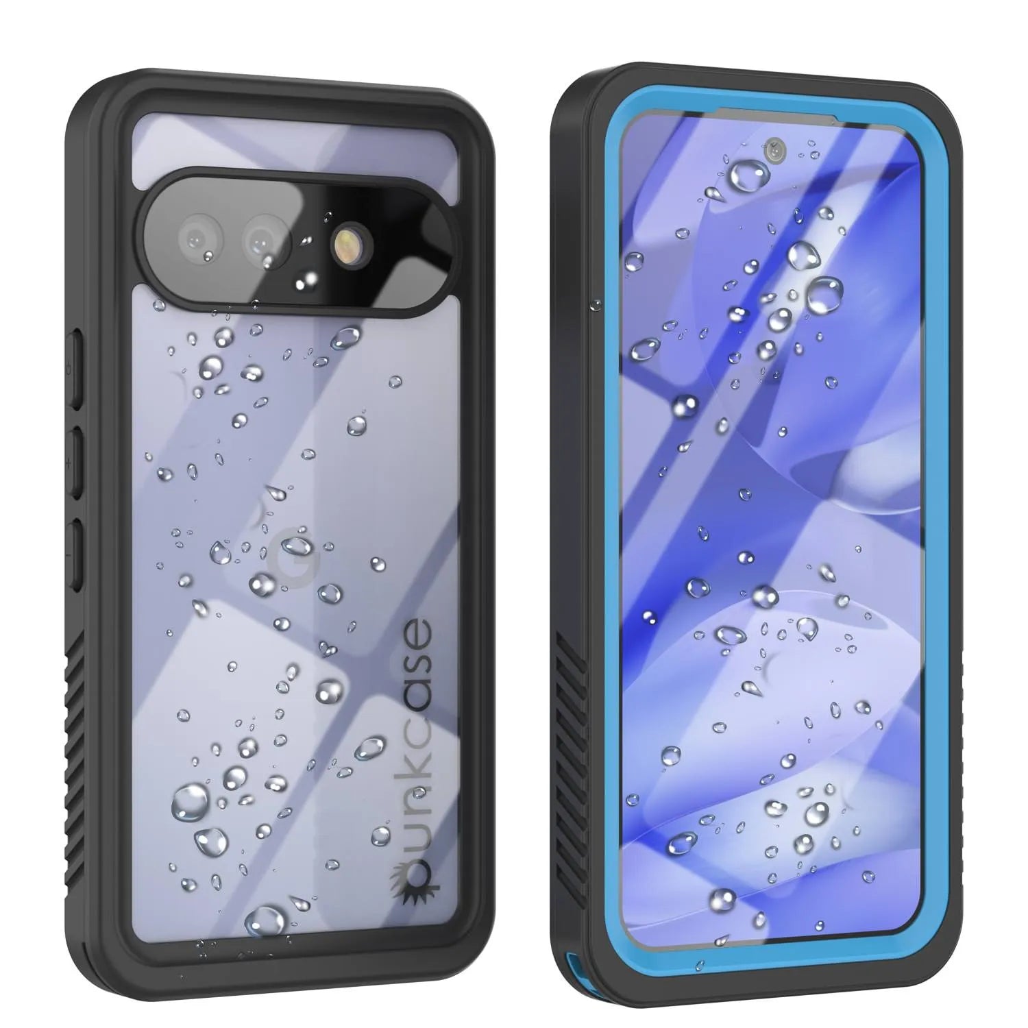 Google Pixel 9a Waterproof Case, Punkcase [Extreme Series] Armor Cover W/ Built In Screen Protector [Light Blue]