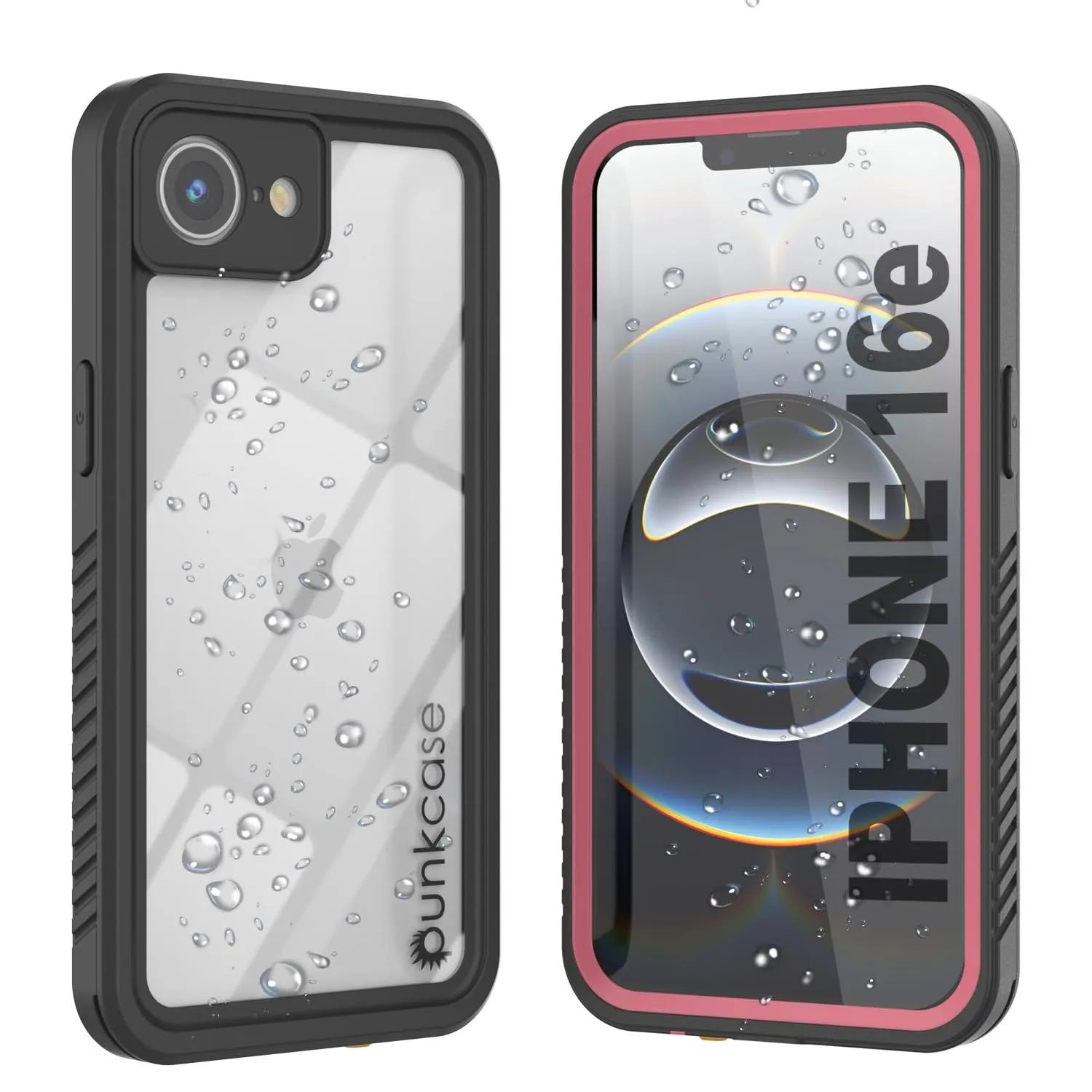 iPhone 16e Waterproof Case, Punkcase [Extreme Series] Armor Cover W/ Built In Screen Protector [Pink]