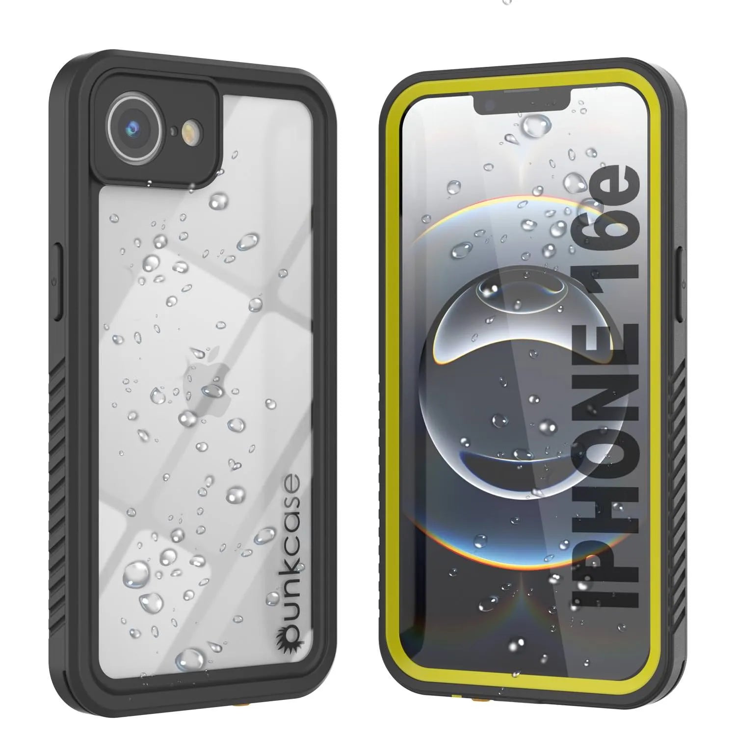 iPhone 16e Waterproof Case, Punkcase [Extreme Series] Armor Cover W/ Built In Screen Protector [Yellow]