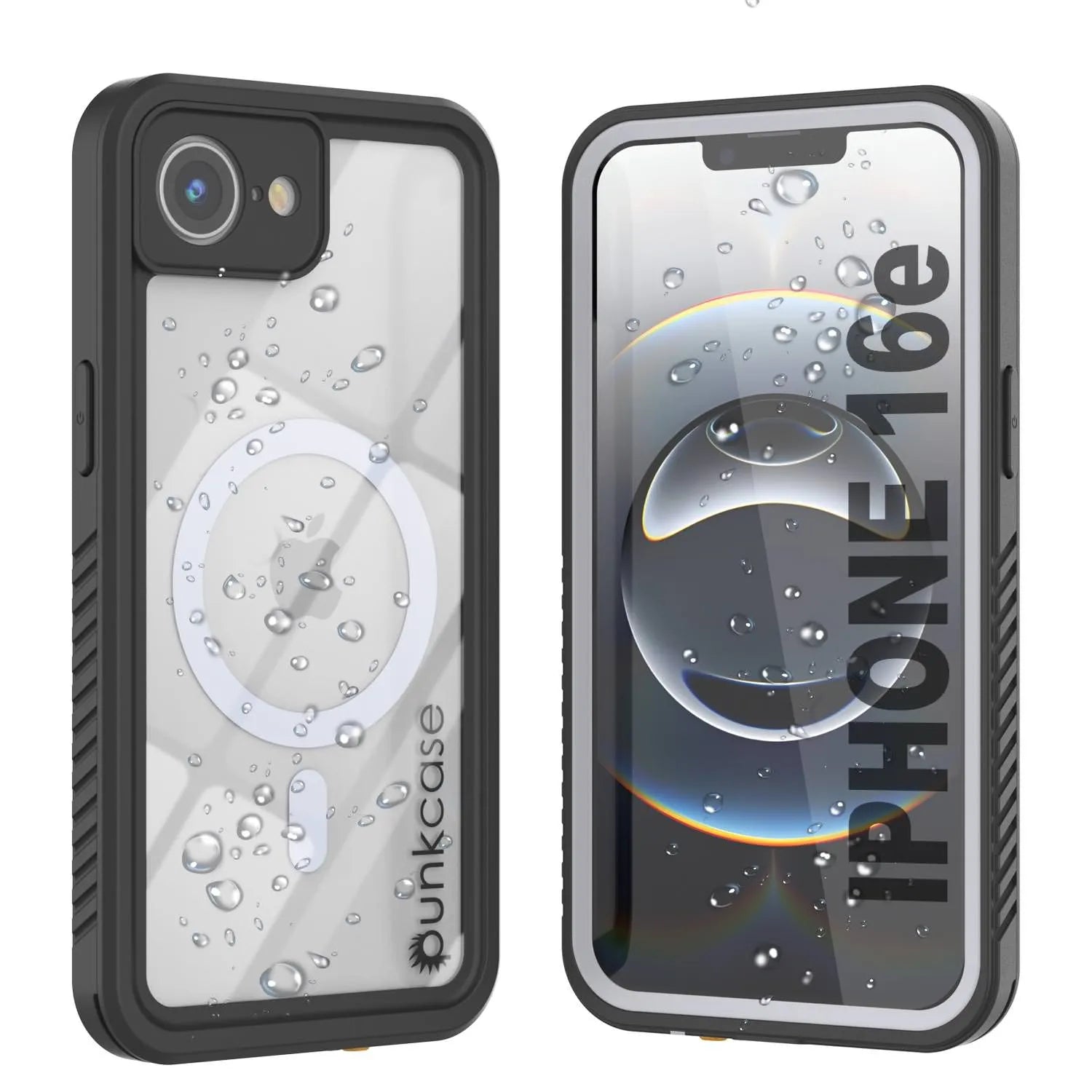 iPhone 16e  Waterproof Case, Punkcase [Extreme Mag Series] Armor Cover W/ Built In Screen Protector [White]