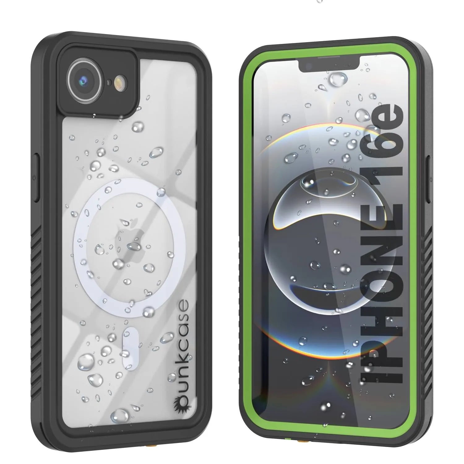 iPhone 16e  Waterproof Case, Punkcase [Extreme Mag Series] Armor Cover W/ Built In Screen Protector [Green]