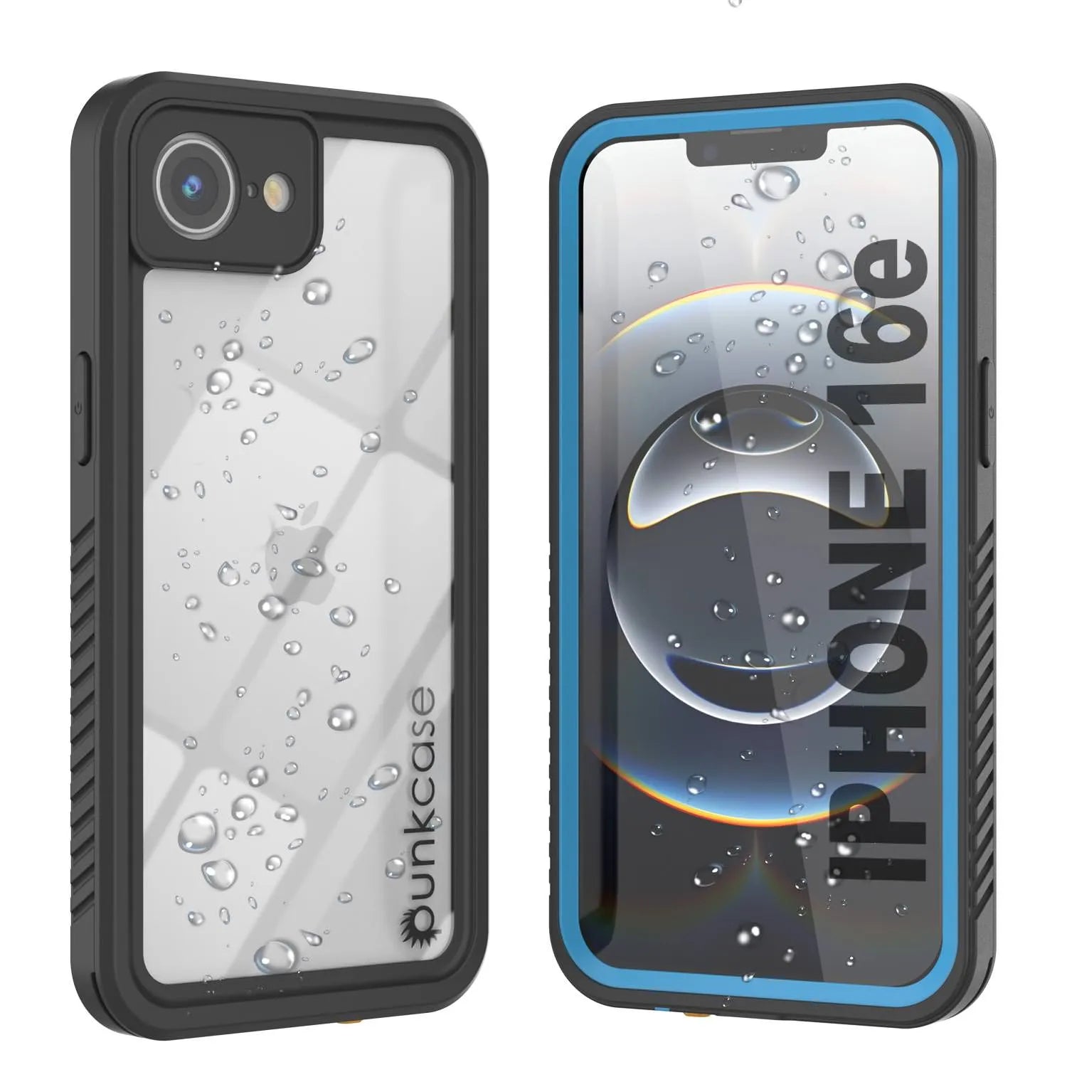 iPhone 16e Waterproof Case, Punkcase [Extreme Series] Armor Cover W/ Built In Screen Protector [Light Blue]