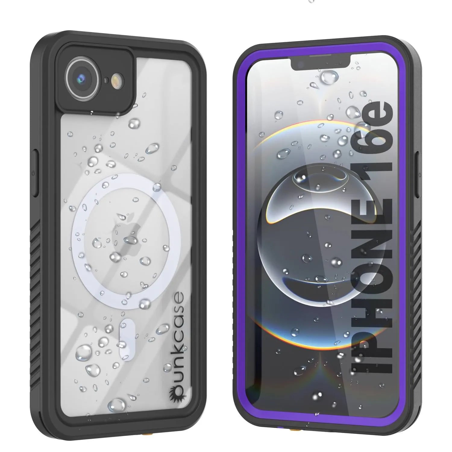 iPhone 16e  Waterproof Case, Punkcase [Extreme Mag Series] Armor Cover W/ Built In Screen Protector [Purple]