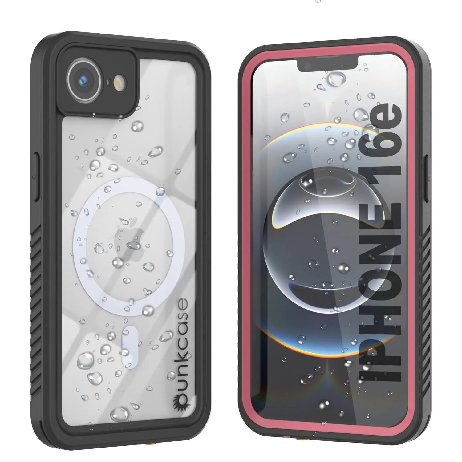 iPhone 16e  Waterproof Case, Punkcase [Extreme Mag Series] Armor Cover W/ Built In Screen Protector [Pink]