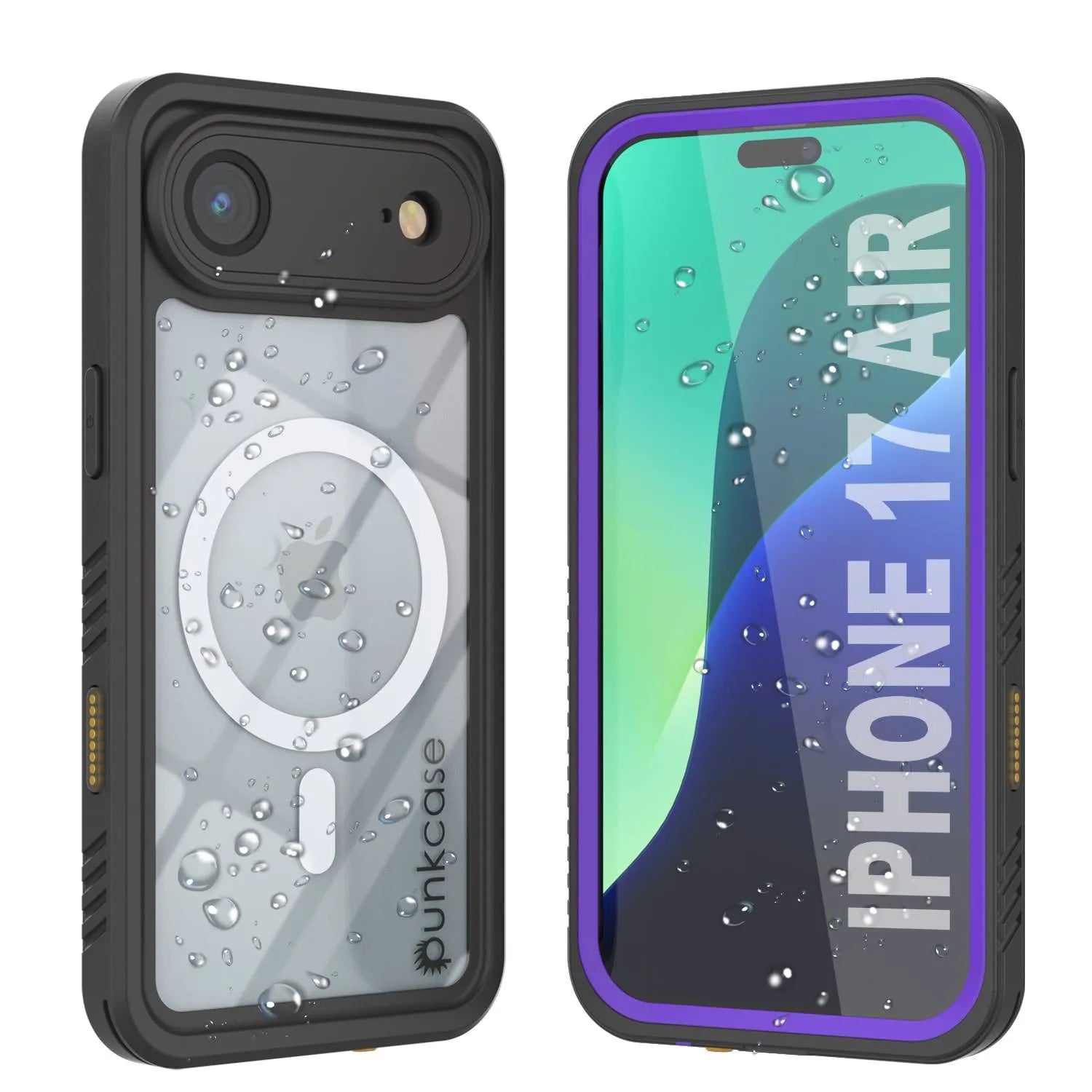 iPhone 17 Air Waterproof Case, Punkcase [Extreme Series] Armor Cover W/ Built In Screen Protector [Purple]