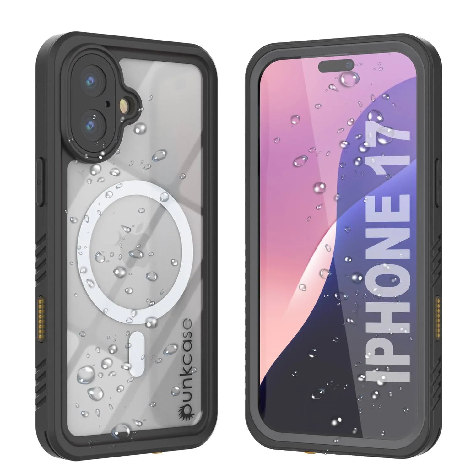iPhone 17  Waterproof Case, Punkcase [Extreme Mag Series] Armor Cover W/ Built In Screen Protector [Grey]