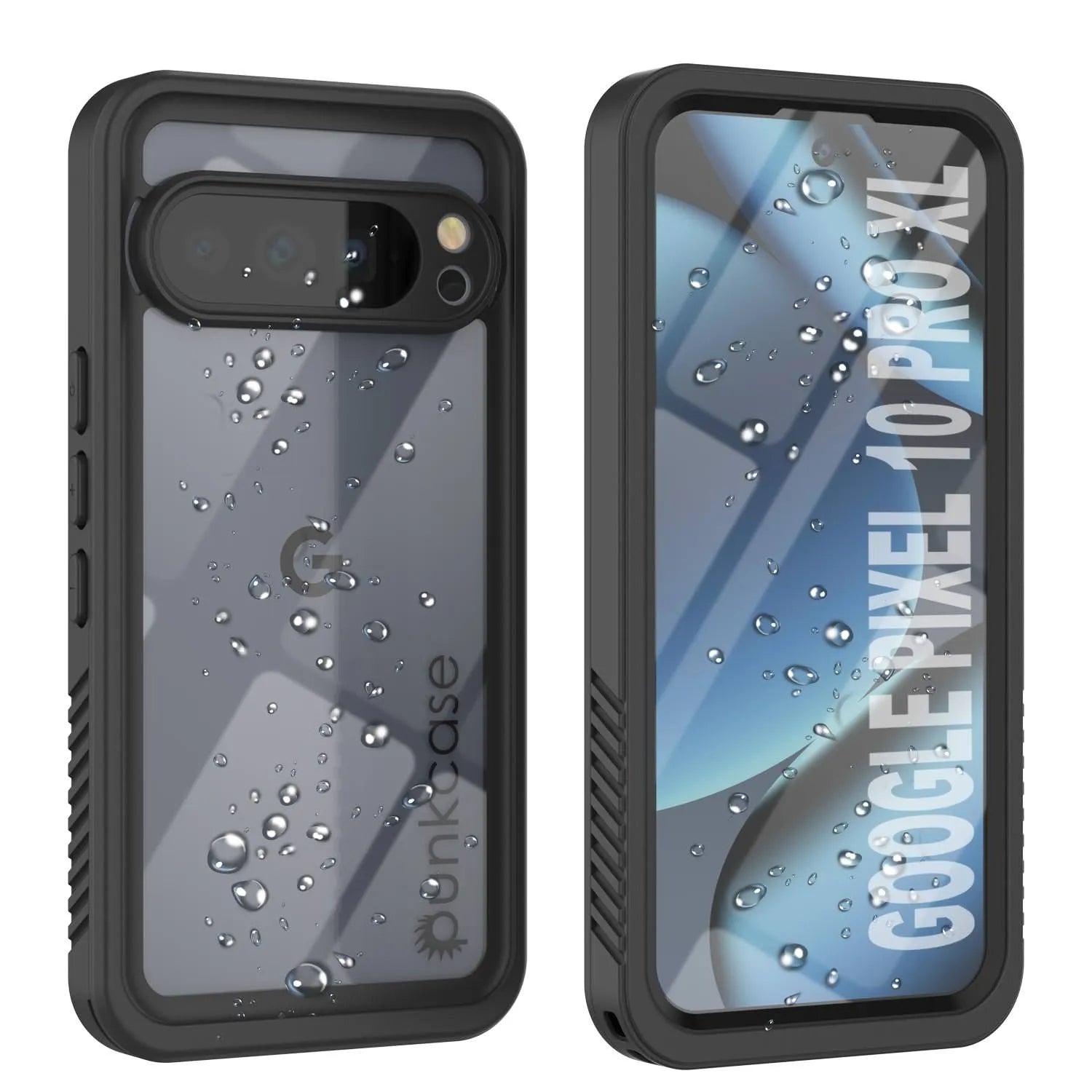 Google Pixel 10 Pro XL Waterproof Case, Punkcase [Extreme Series] Armor Cover W/ Built In Screen Protector [Black]
