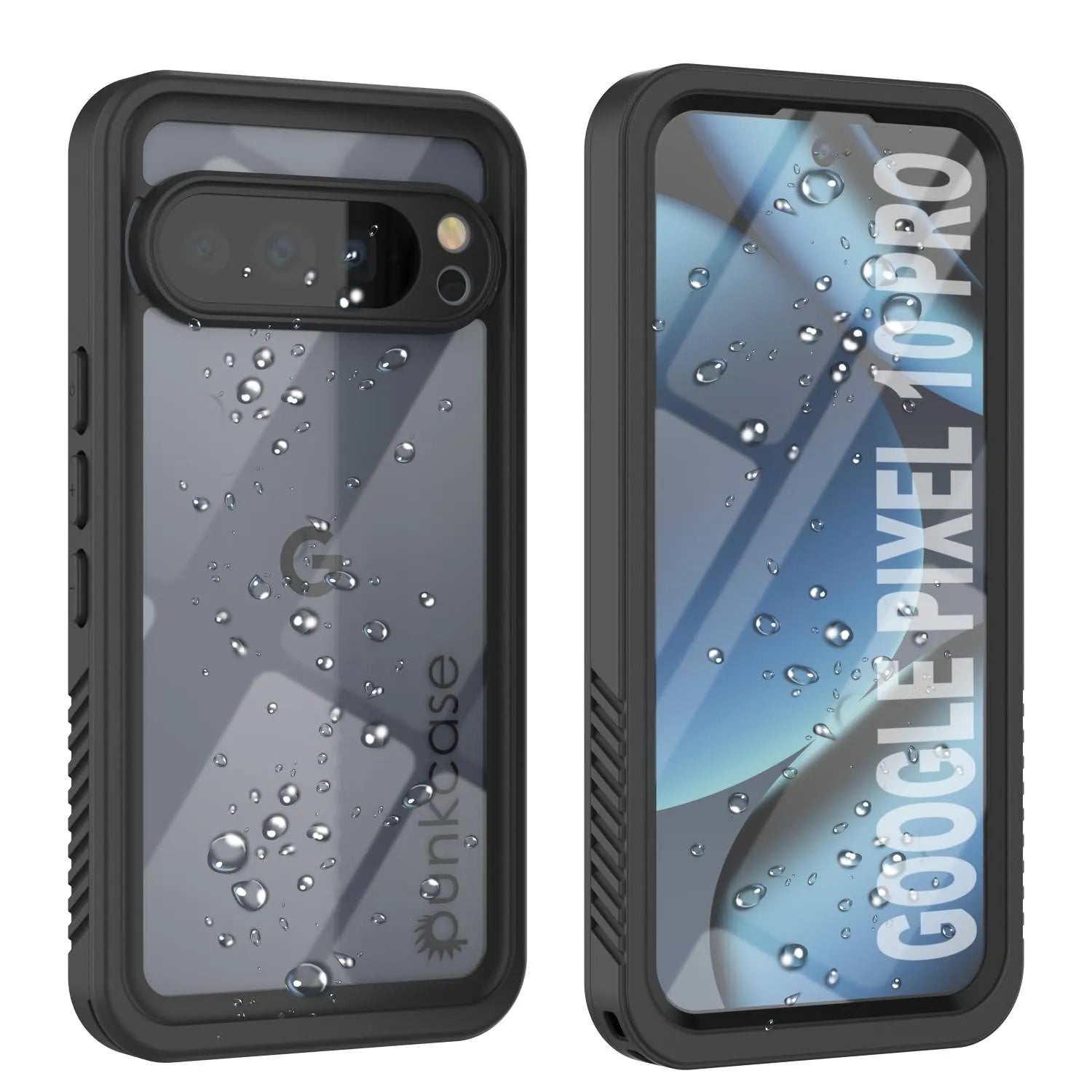 Google Pixel 10 Pro Waterproof Case, Punkcase [Extreme Series] Armor Cover W/ Built In Screen Protector [Black]