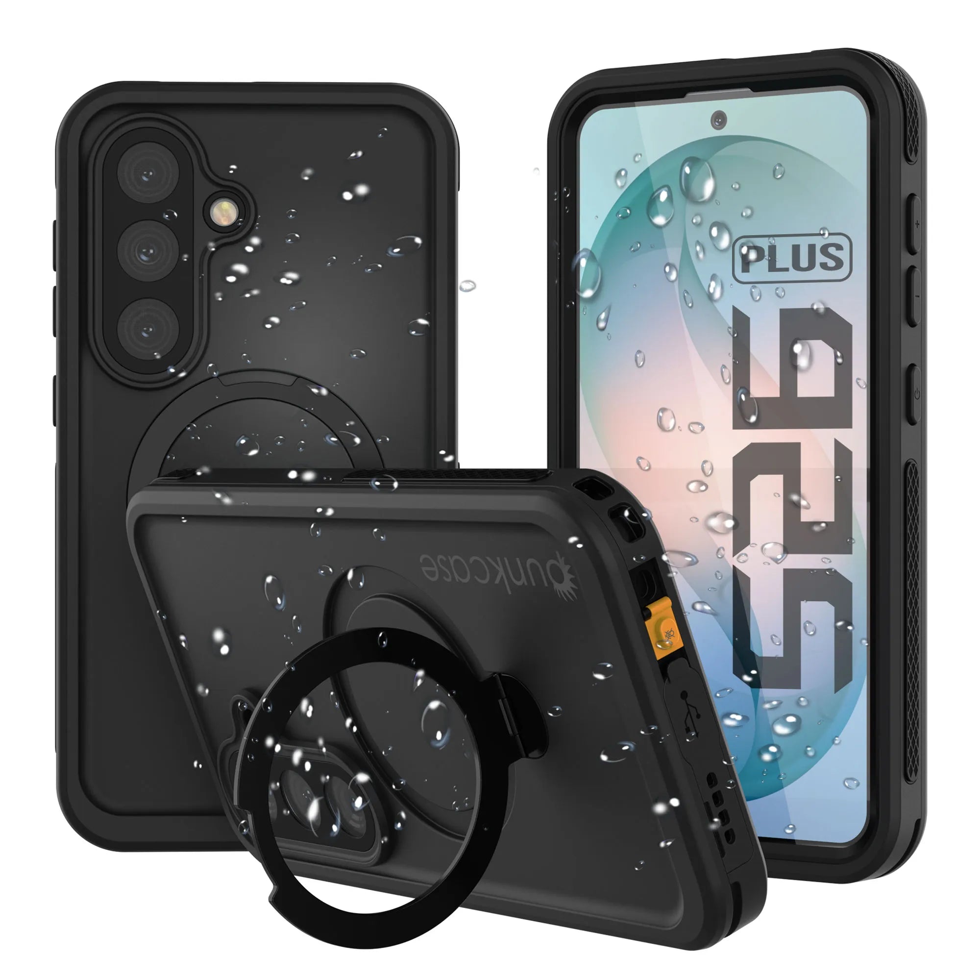 Galaxy S26 Plus Waterproof Case [Kickstud 2.0 Series] Protective IP68 Cover W/Screen Protector & Kickstand [Black]