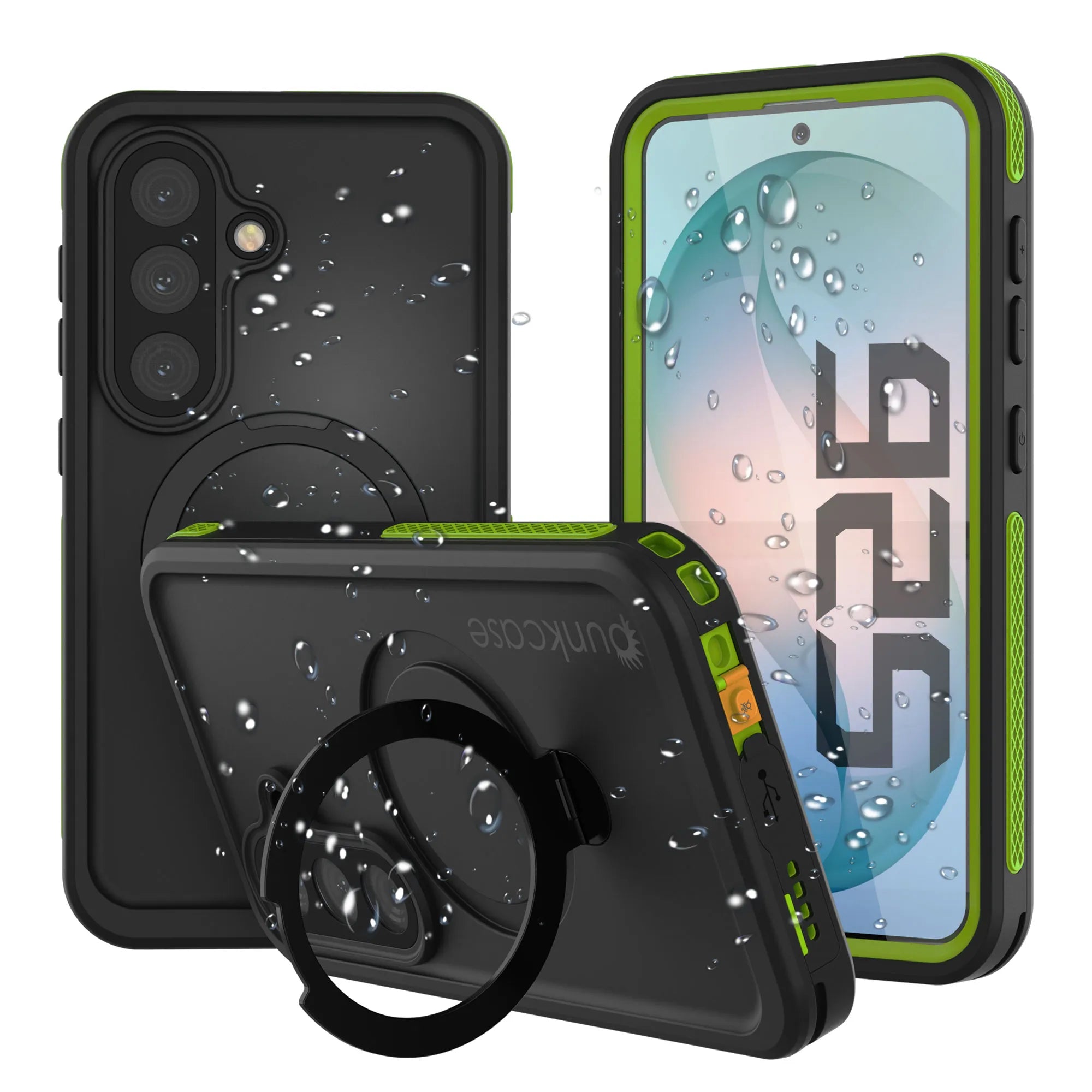 Galaxy S26 Waterproof Case [Kickstud 2.0 Series] Protective IP68 Cover W/Screen Protector & Kickstand [Green]