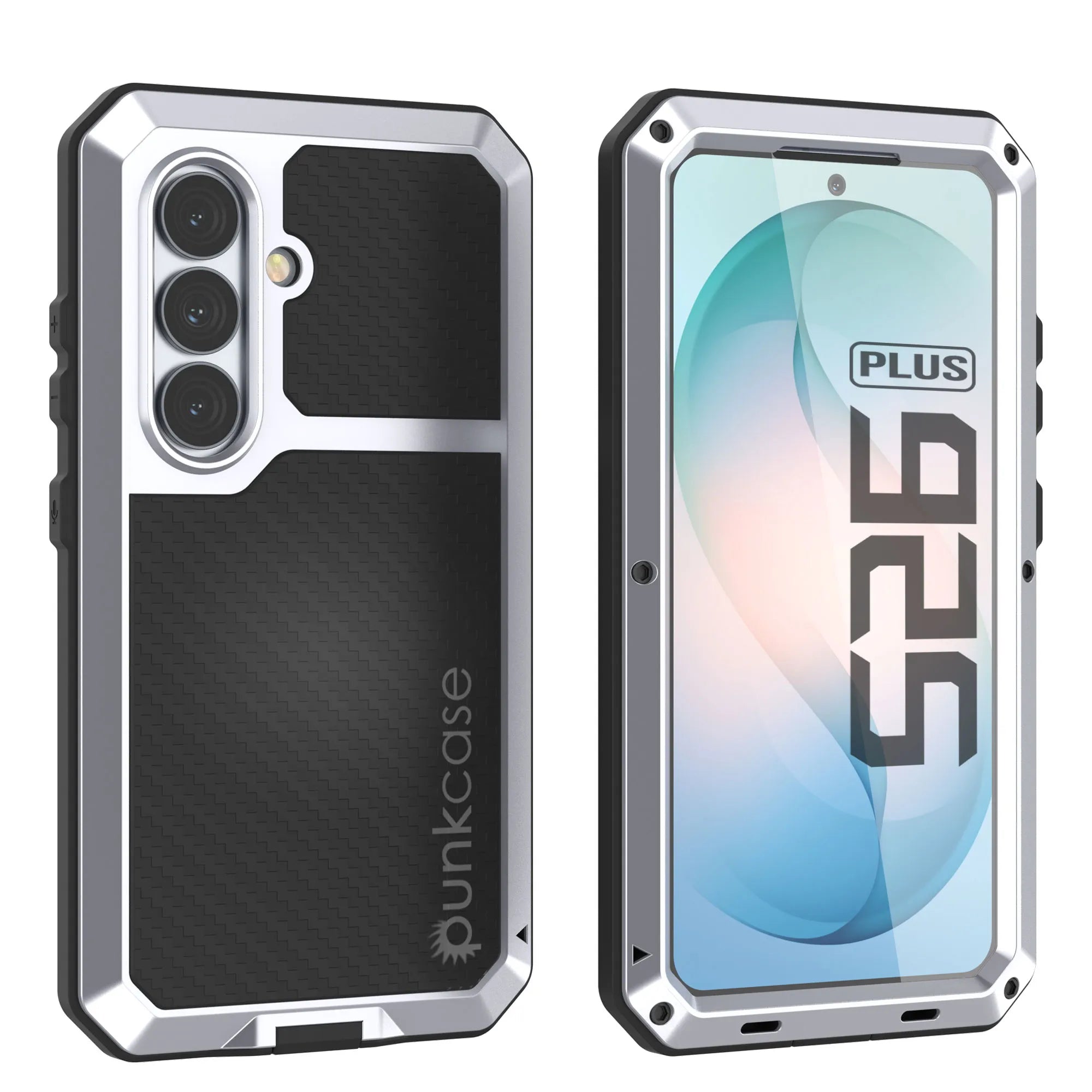 Galaxy S26 Plus Metal Case, Heavy Duty Military Grade Armor Cover [shock proof] Full Body Hard [White]