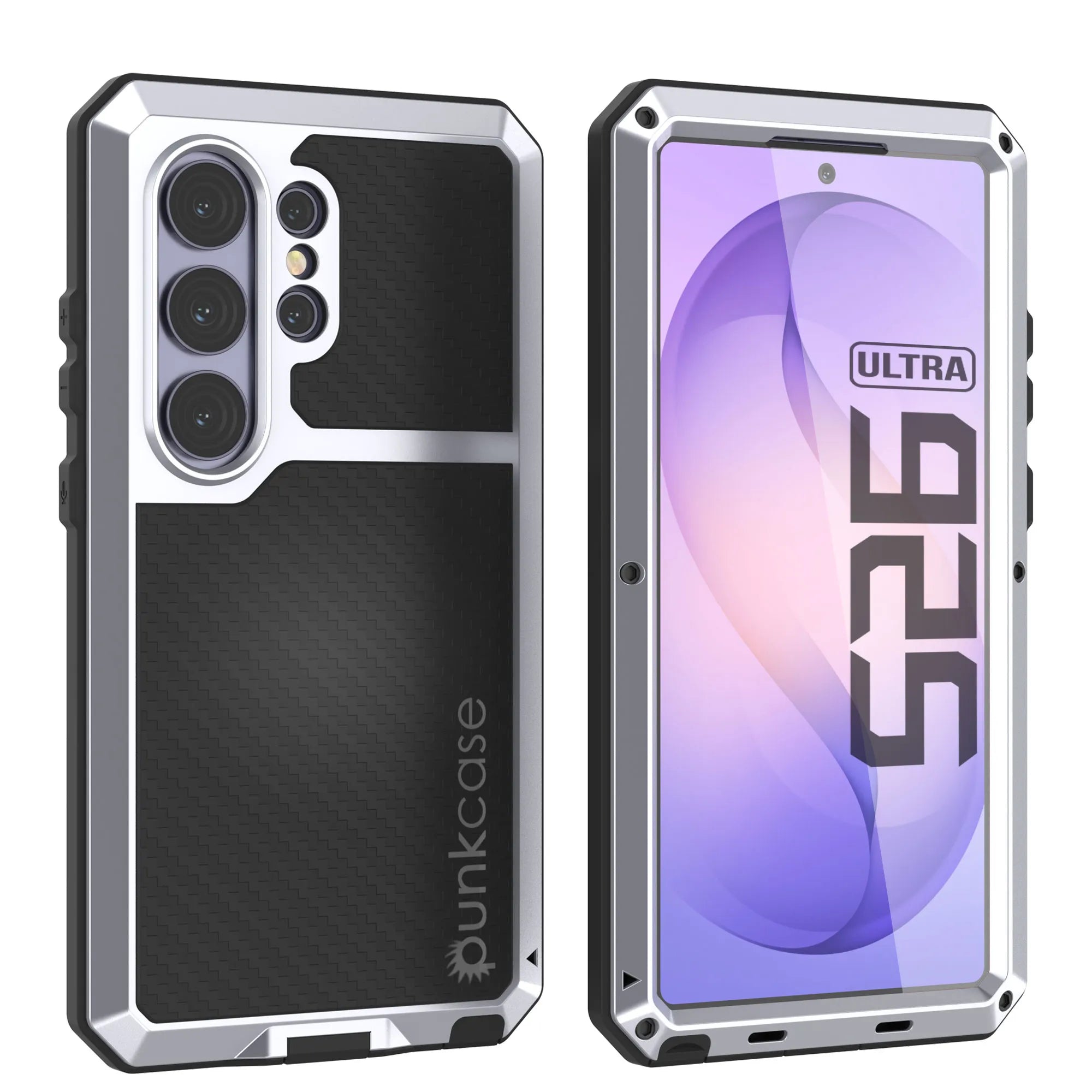 Galaxy S26 Ultra Metal Case, Heavy Duty Military Grade Armor Cover [shock proof] Full Body Hard [White]