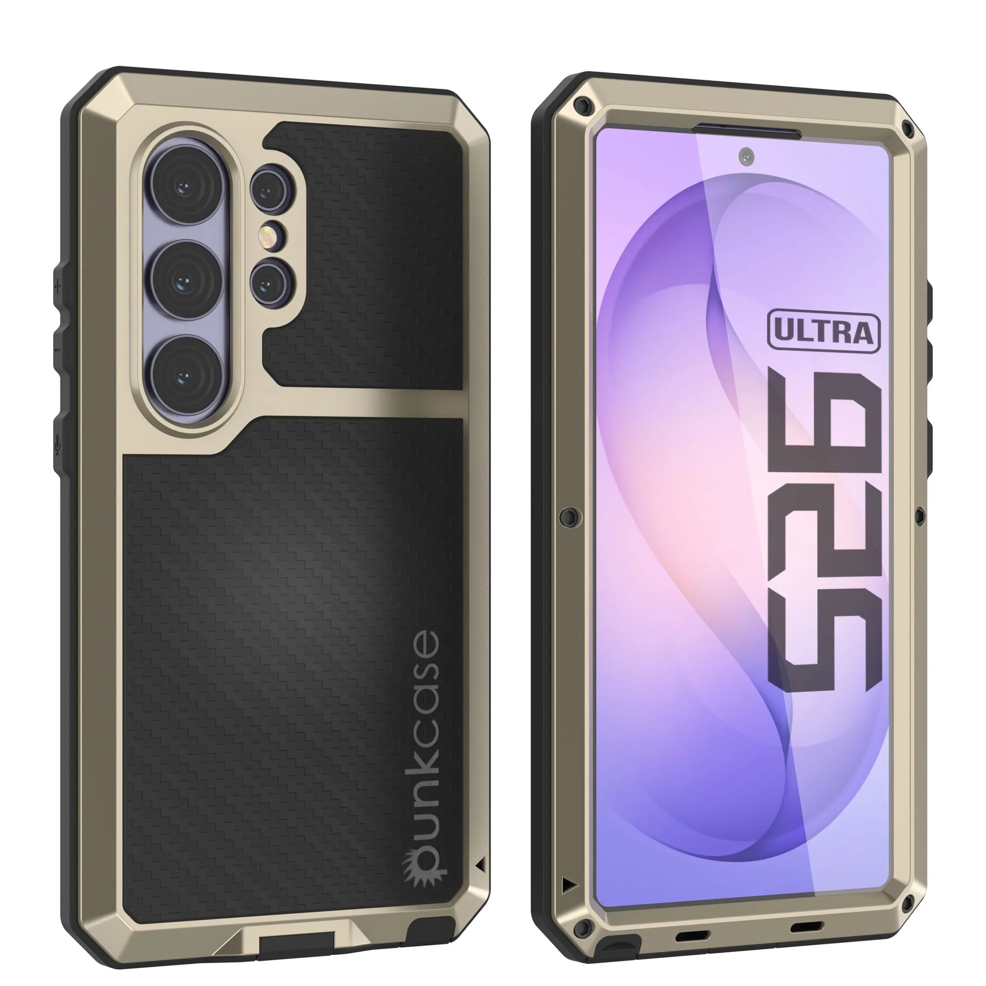 Galaxy S26 Ultra Metal Case, Heavy Duty Military Grade Armor Cover [shock proof] Full Body Hard [Gold]