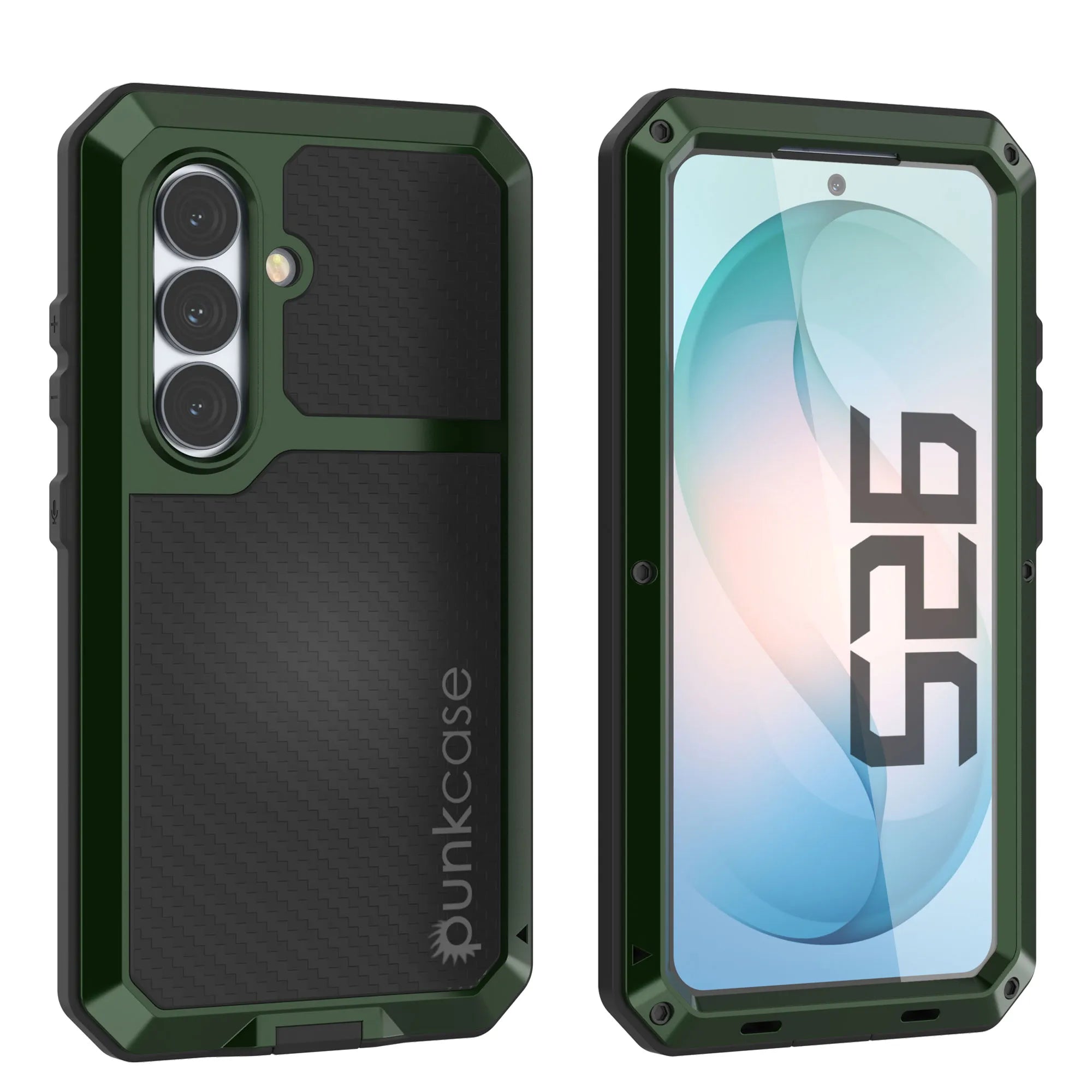 Galaxy S26 Metal Case, Heavy Duty Military Grade Armor Cover [shock proof] Full Body Hard [Dark Green]
