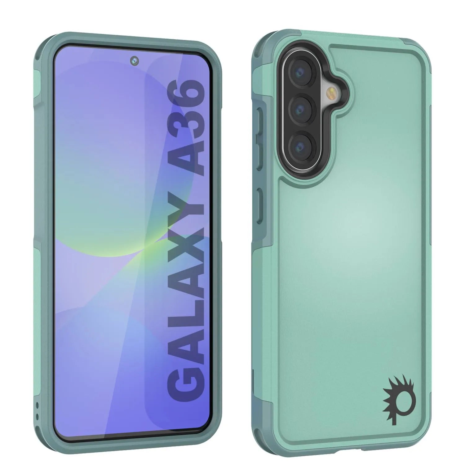 PunkCase Galaxy A36 Case, [Spartan 2.0 Series] Clear Rugged Heavy Duty Cover [Teal]