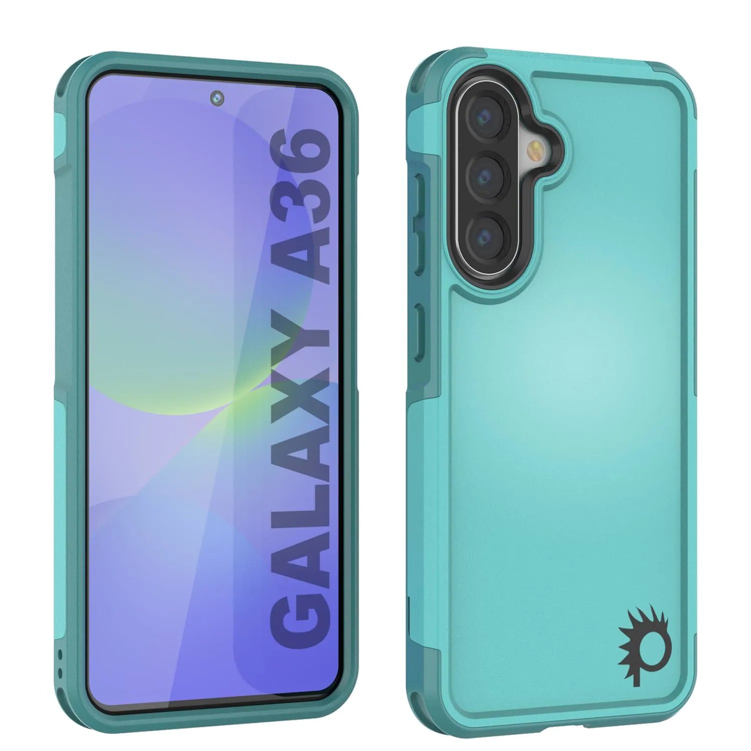 PunkCase Galaxy A36 Case, [Spartan 2.0 Series] Clear Rugged Heavy Duty Cover [Light Blue]