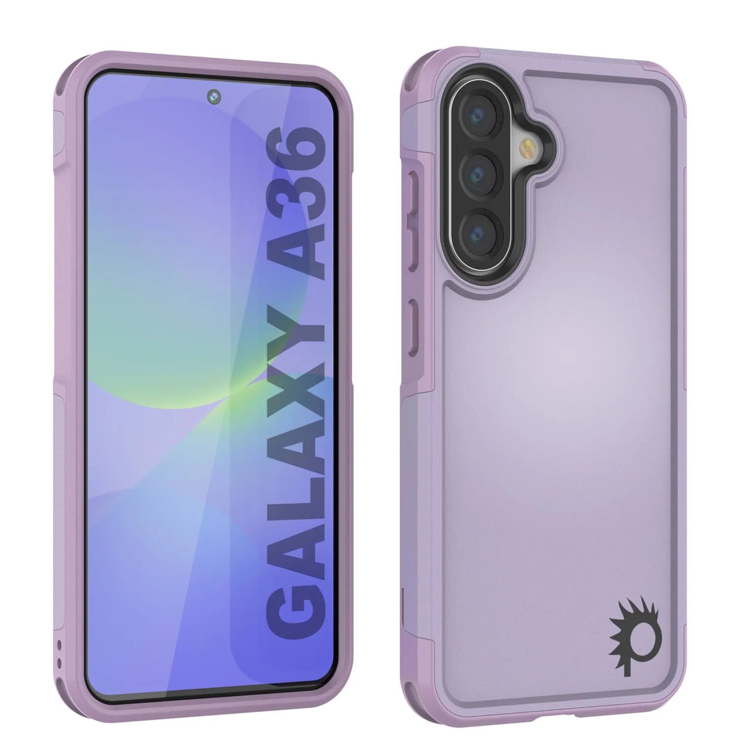 PunkCase Galaxy A36 Case, [Spartan 2.0 Series] Clear Rugged Heavy Duty Cover [Lilac]