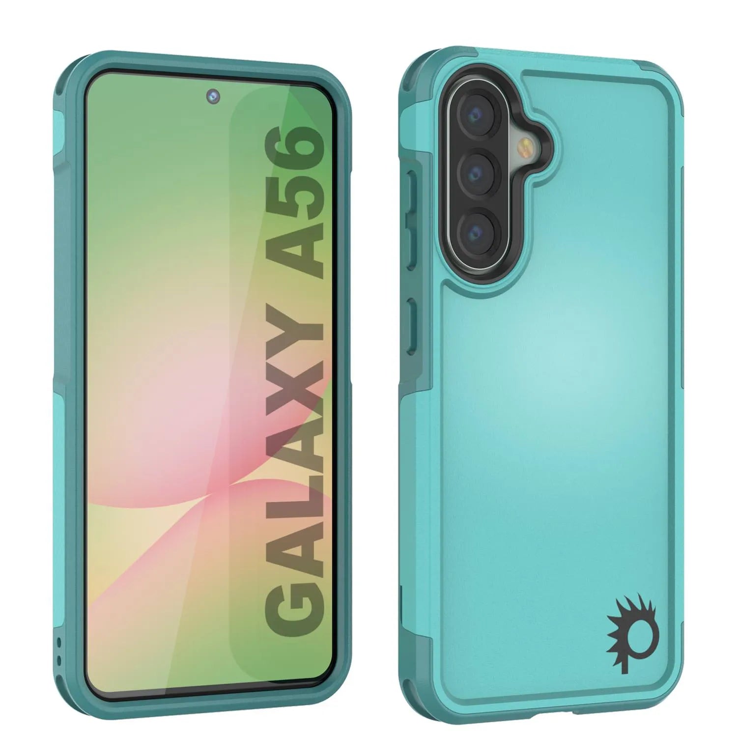 PunkCase Galaxy A56 Case, [Spartan 2.0 Series] Clear Rugged Heavy Duty Cover [Light Blue]