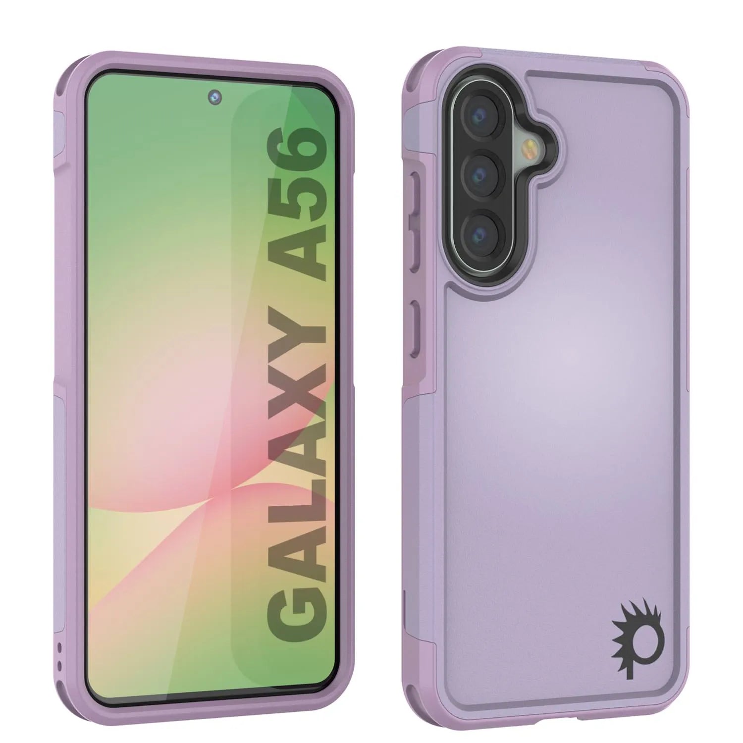 PunkCase Galaxy A56 Case, [Spartan 2.0 Series] Clear Rugged Heavy Duty Cover [Lilac]