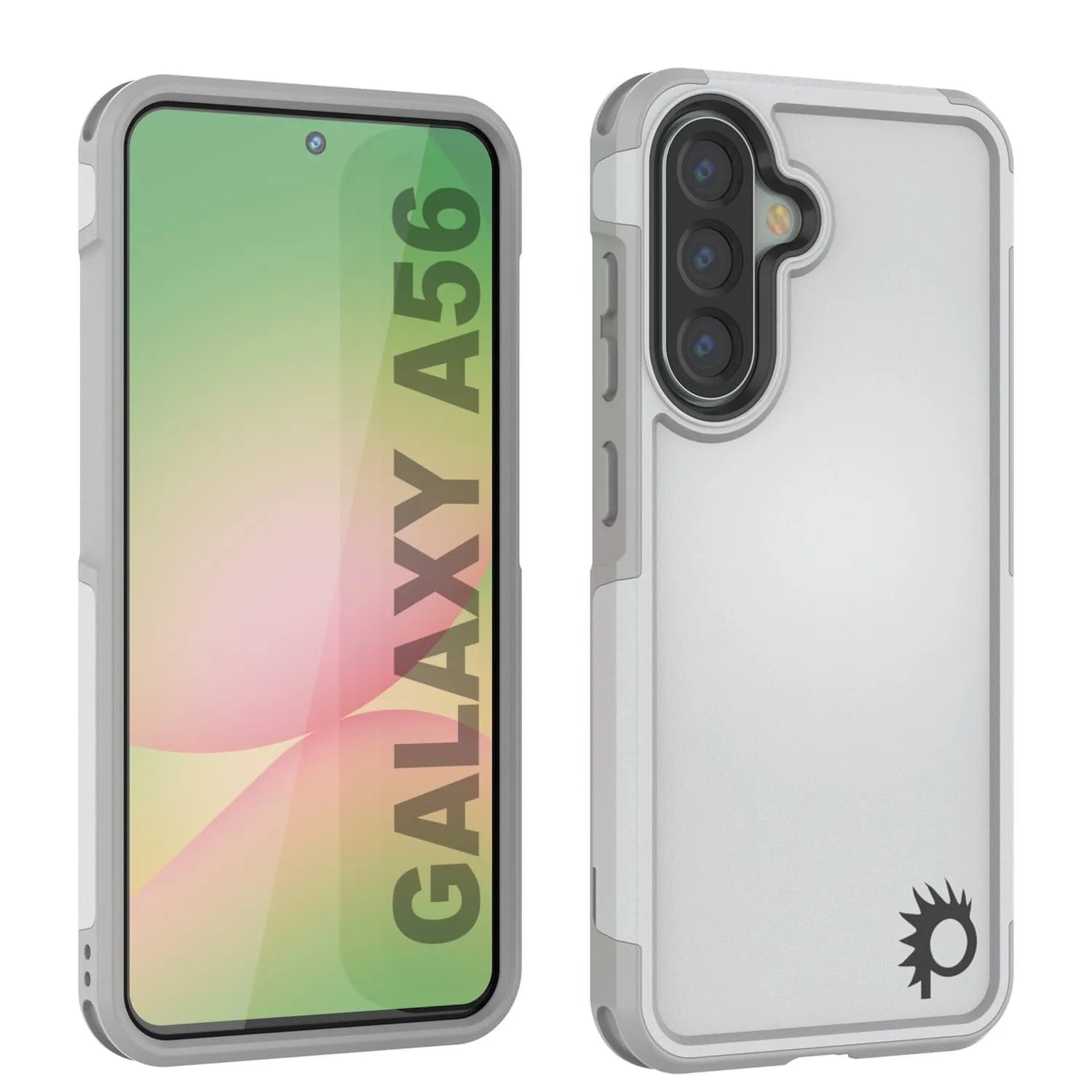 PunkCase Galaxy A56 Case, [Spartan 2.0 Series] Clear Rugged Heavy Duty Cover [White]