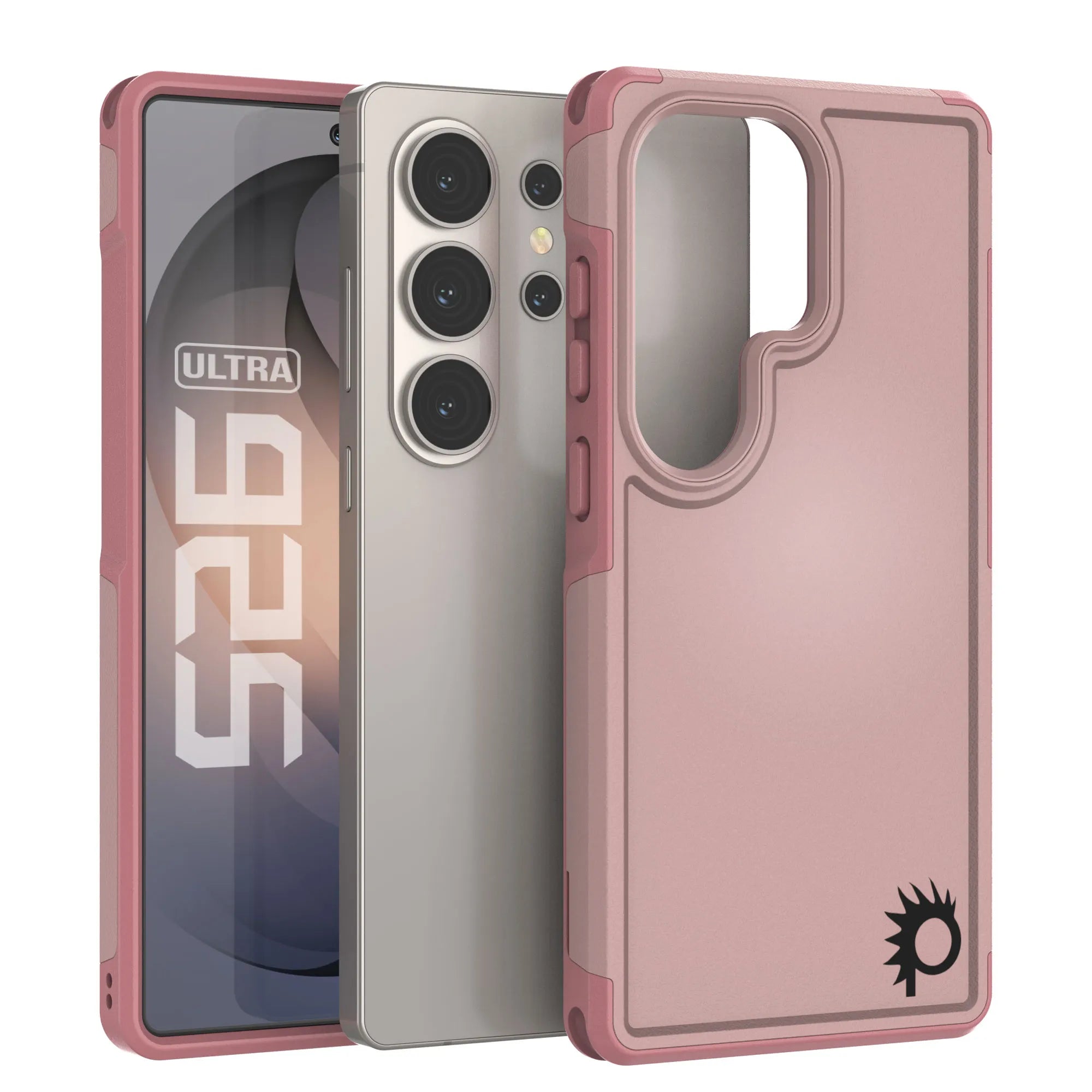 PunkCase Galaxy S26 Ultra Case, [Spartan 2.0 Series] Clear Rugged Heavy Duty Cover [Pink]