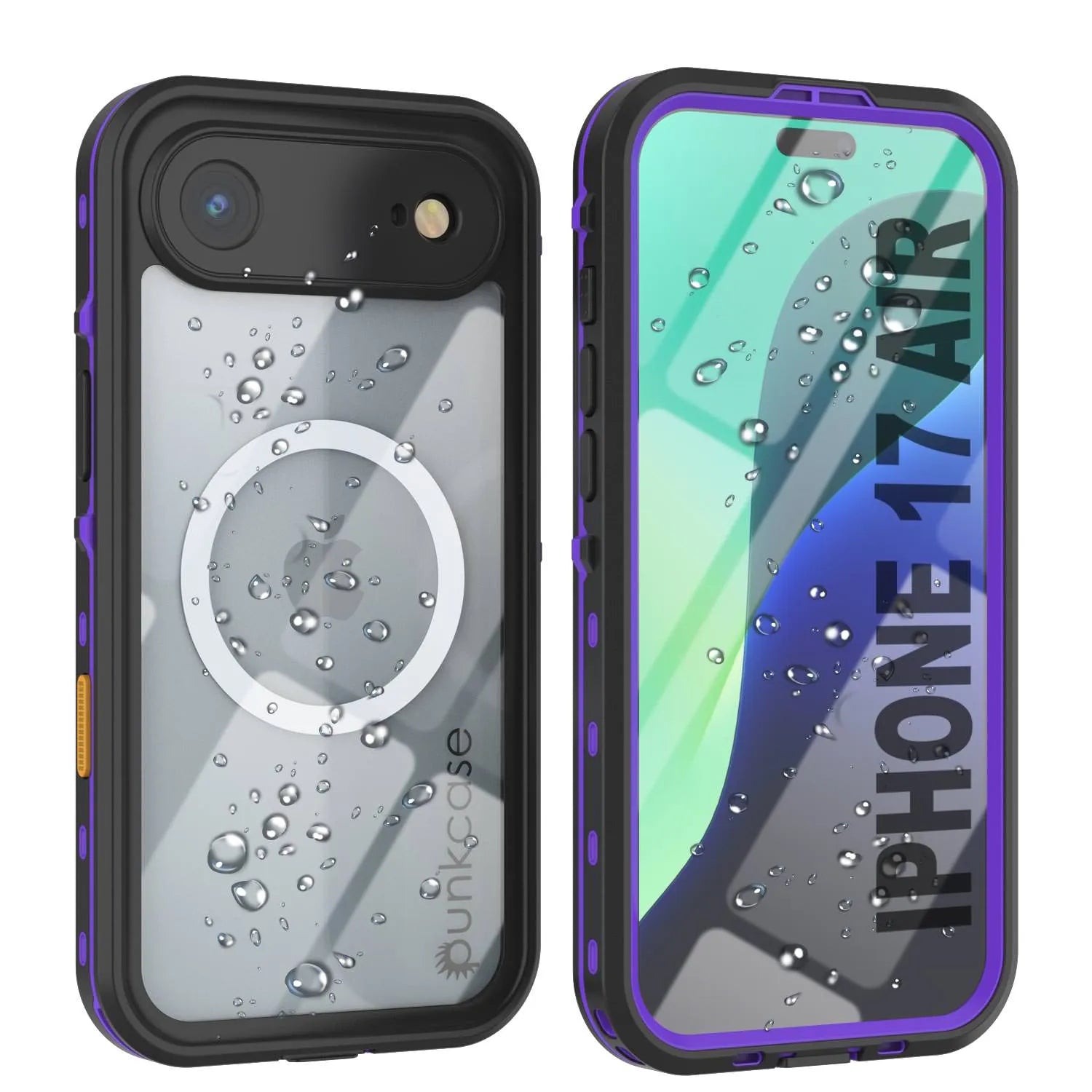 iPhone 17 Air Waterproof IP68 Case, Punkcase [Purple] [StudStar Series] [Slim Fit] [Dirtproof]