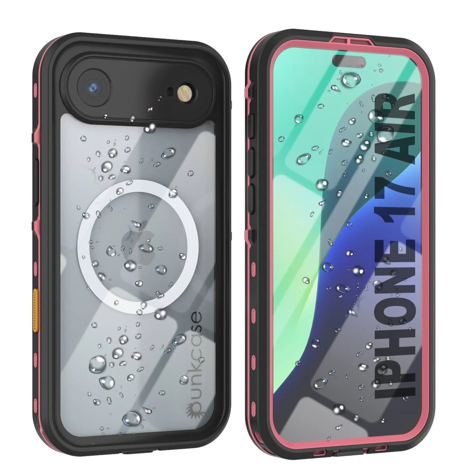 iPhone 17 Air Waterproof IP68 Case, Punkcase [Pink] [StudStar Series] [Slim Fit] [Dirtproof]