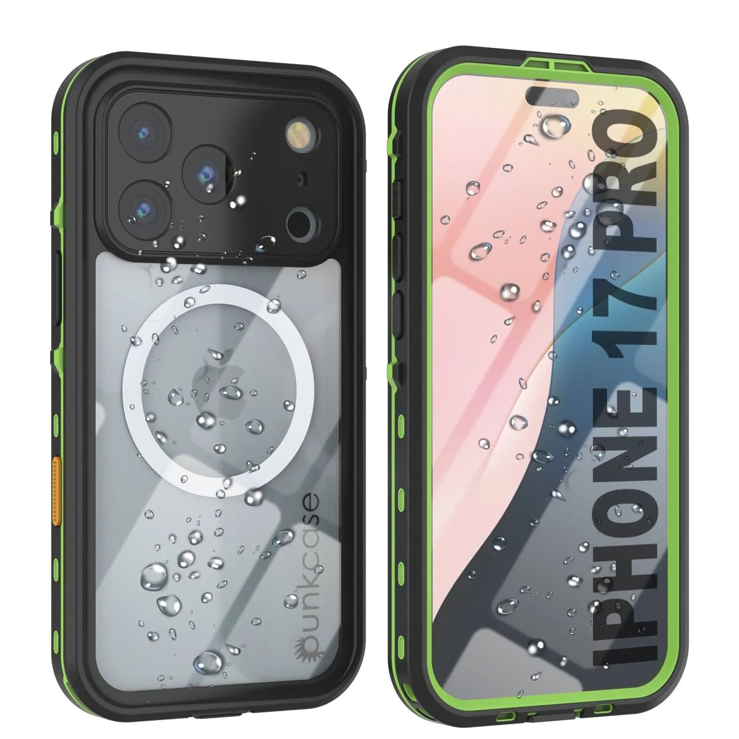 iPhone 17 Pro Waterproof IP68 Case, Punkcase [Light green] [StudStar Series] [Slim Fit] [Dirtproof]