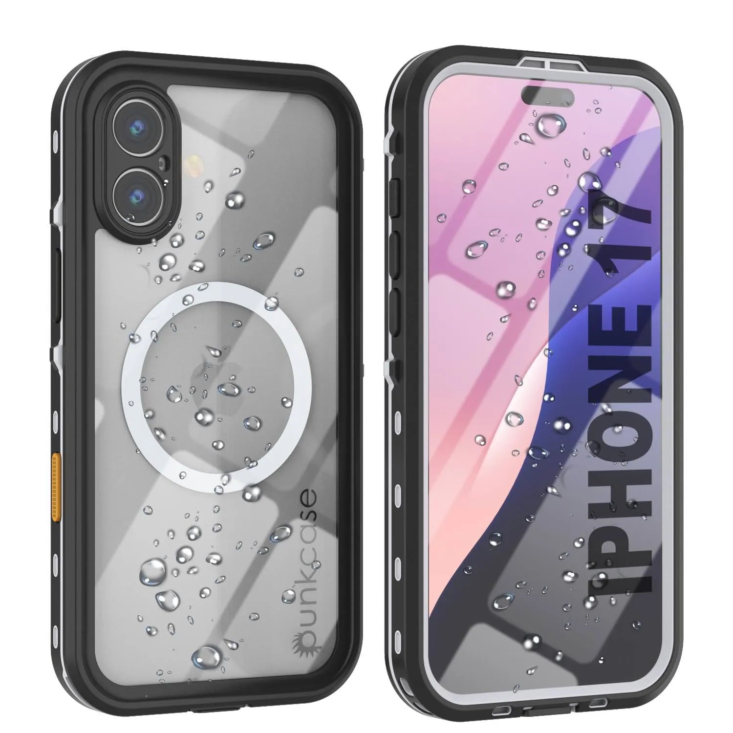 iPhone 17 Waterproof IP68 Case, Punkcase [White] [StudStar Series] [Slim Fit] [Dirtproof]