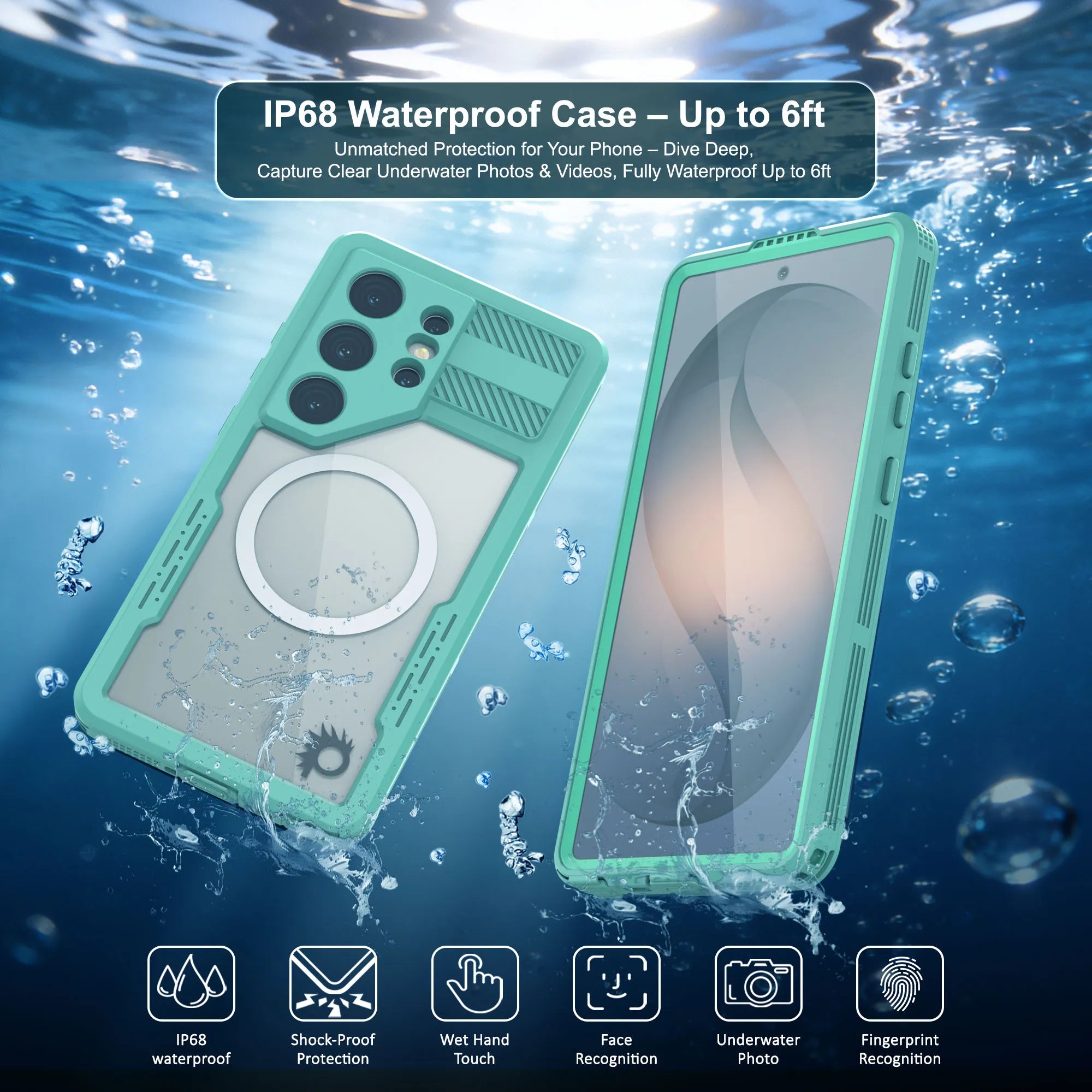 Galaxy S26 Ultra Waterproof Case [Alpine 2.0 Series] [Slim Fit] [IP68 Certified] [Shockproof] [Teal]