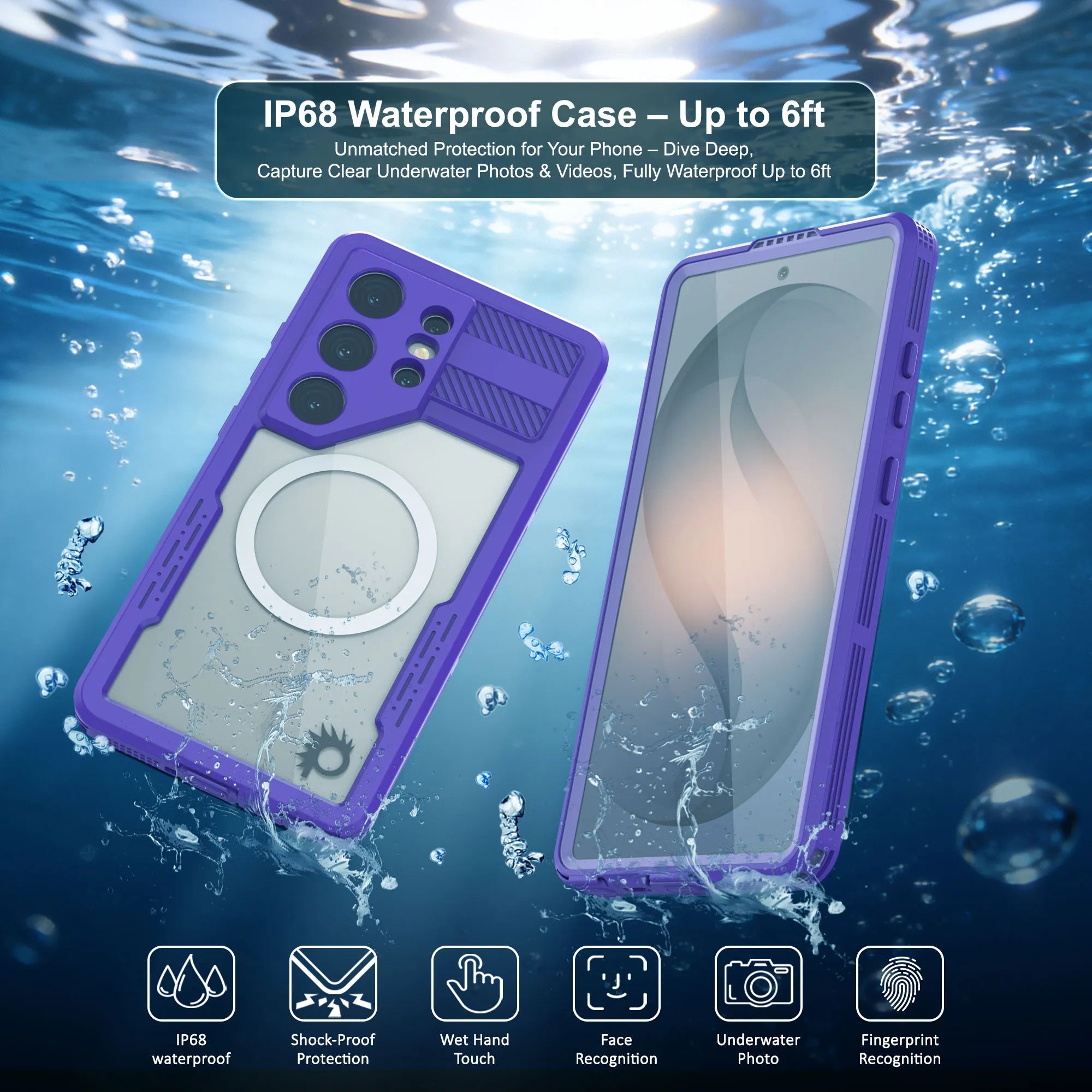 Galaxy S26 Ultra Waterproof Case [Alpine 2.0 Series] [Slim Fit] [IP68 Certified] [Shockproof] [Purple]