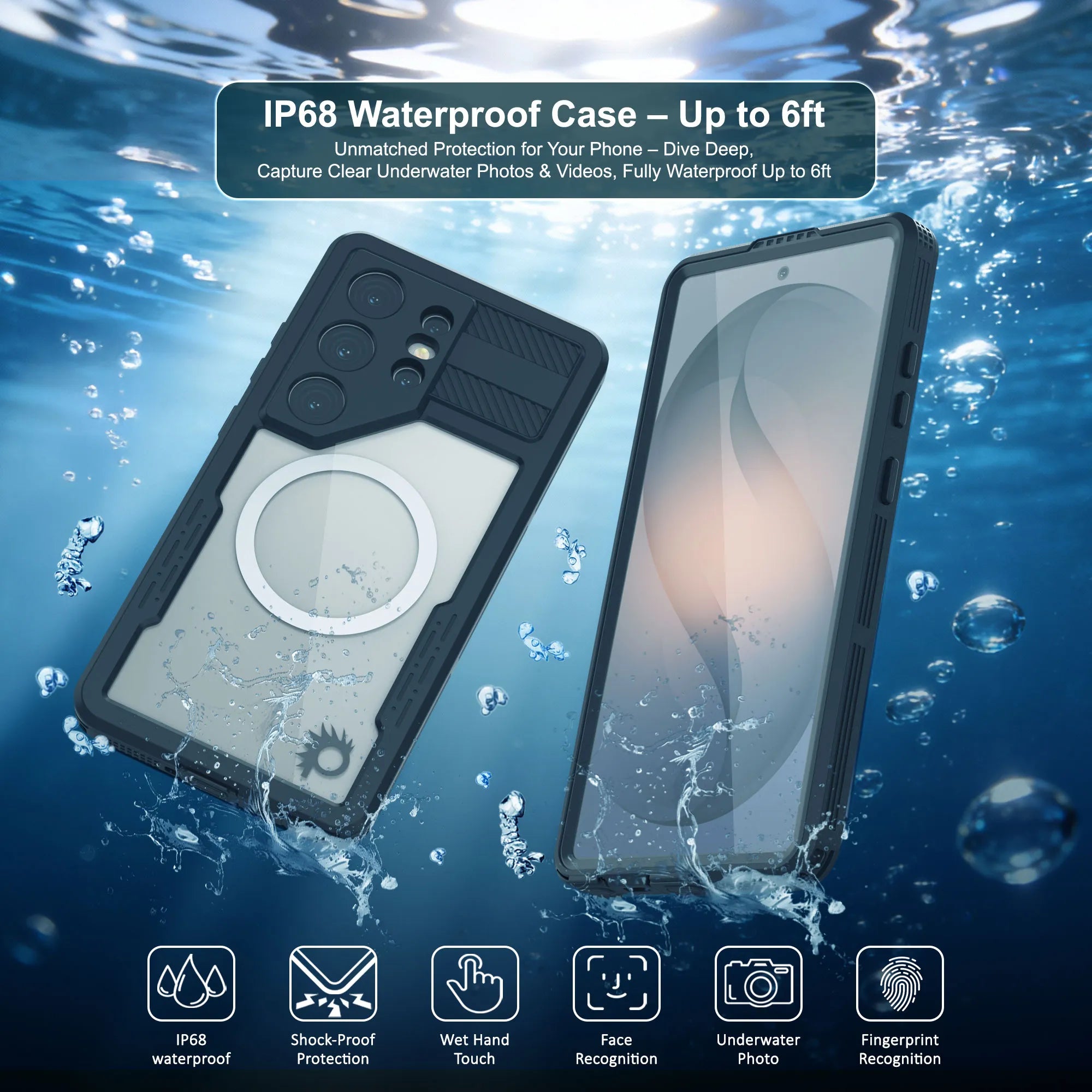 Galaxy S26 Ultra Waterproof Case [Alpine 2.0 Series] [Slim Fit] [IP68 Certified] [Shockproof] [Black]