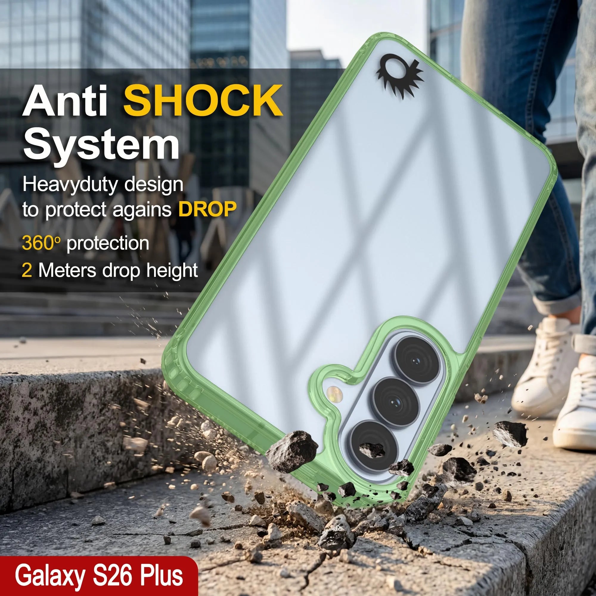 Galaxy S26 Plus Case [Clear Acrylic Series] [Non-Slip] For Galaxy S26 Plus [Green]
