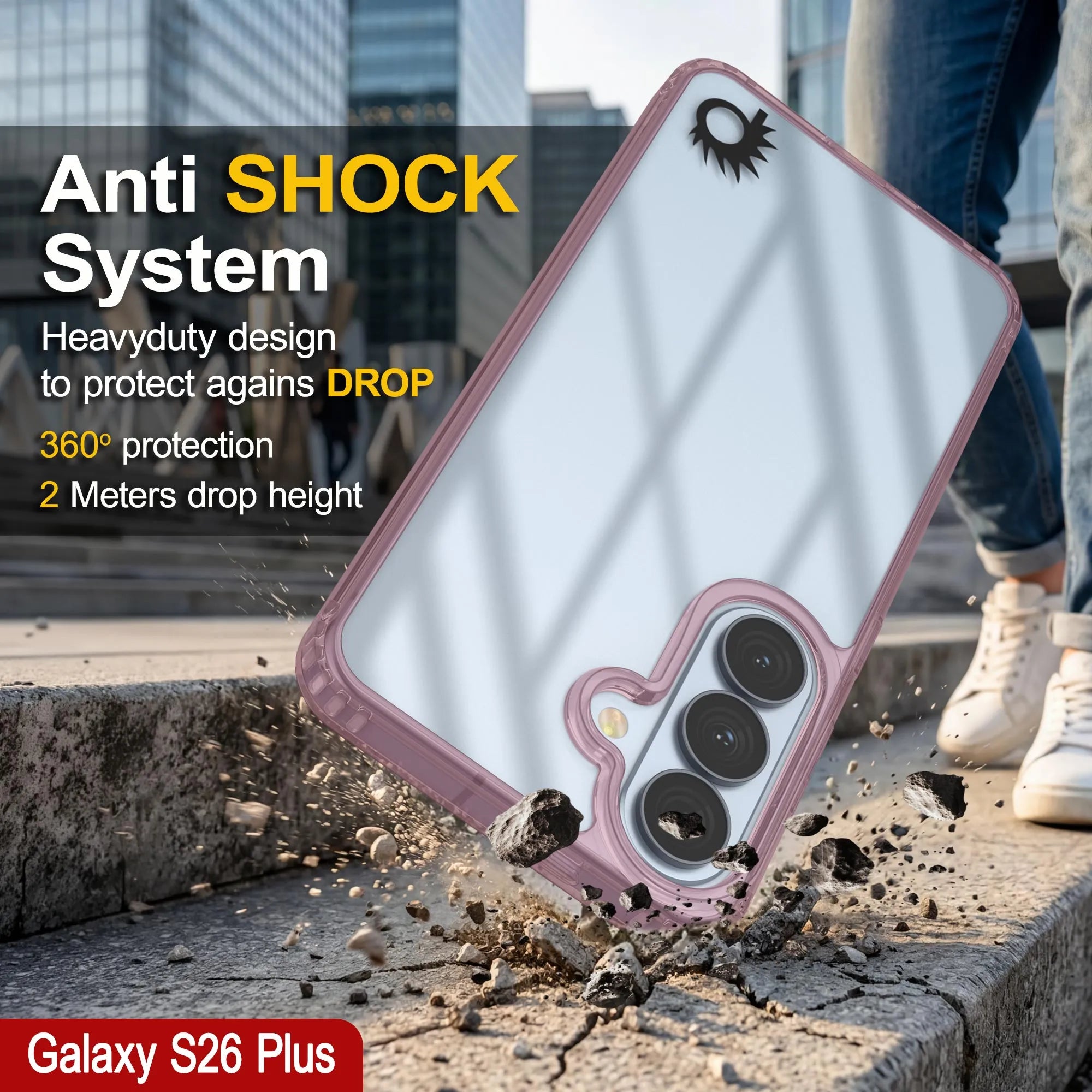 Galaxy S26 Plus Case [Clear Acrylic Series] [Non-Slip] For Galaxy S26 Plus [Red]