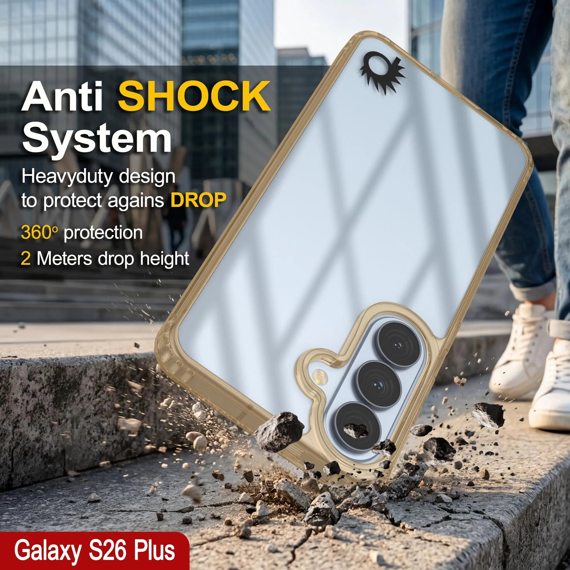 Galaxy S26 Plus Case [Clear Acrylic Series] [Non-Slip] For Galaxy S26 Plus [Yellow]